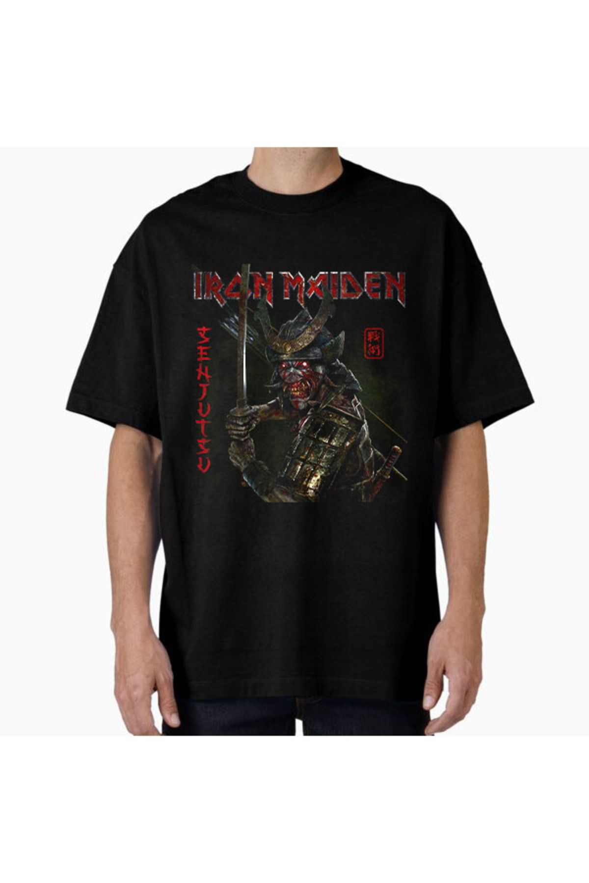 COMVİCHO Unisex maiden7 Tasarım Baskılı Oversize T-Shirt