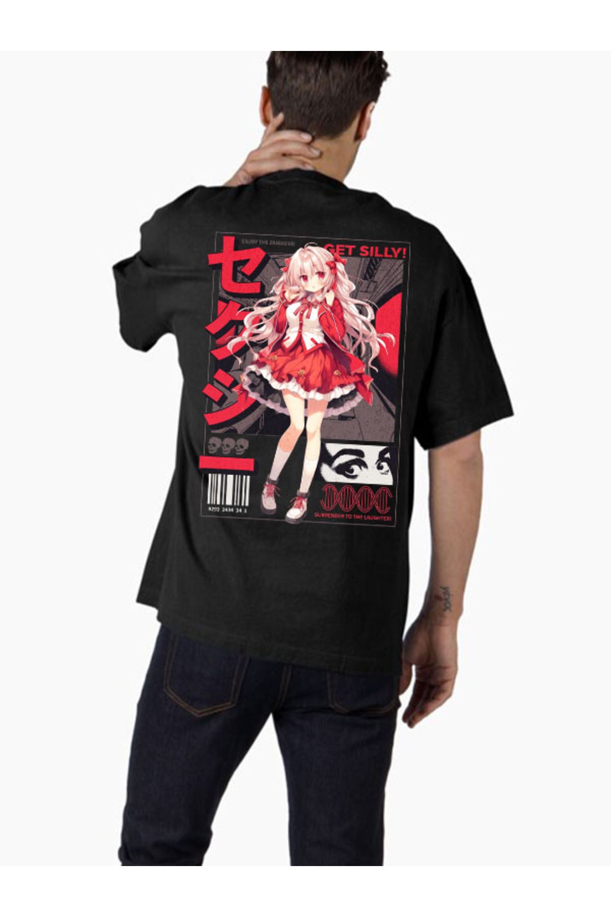 COMVİCHO Unisex getsılly Tasarım Baskılı Oversize T-Shirt