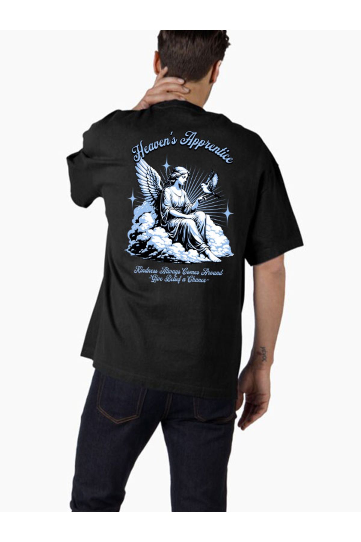 COMVİCHO Unisex streetwear98 Tasarım Baskılı Oversize T-Shirt