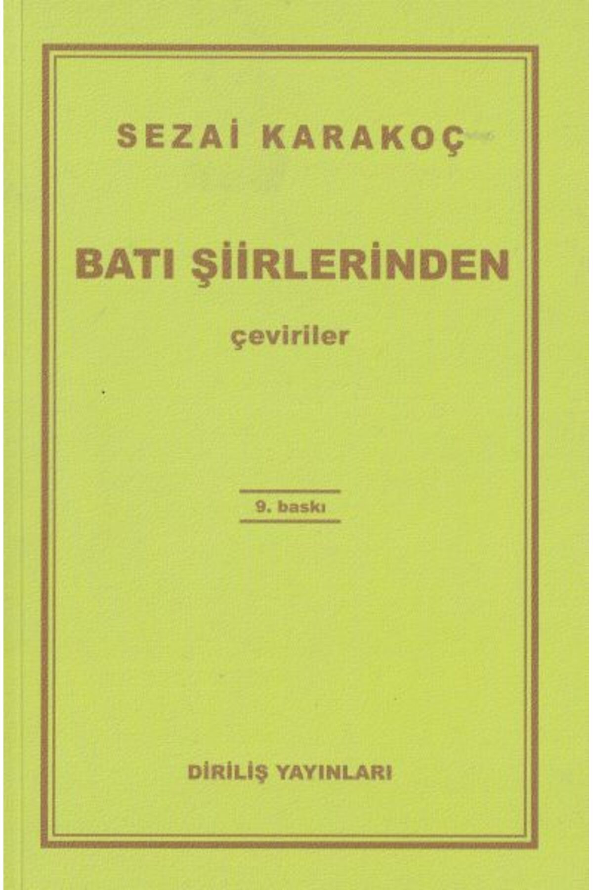Diriliş Yayınları Batı Şiirlerinden Çeviriler