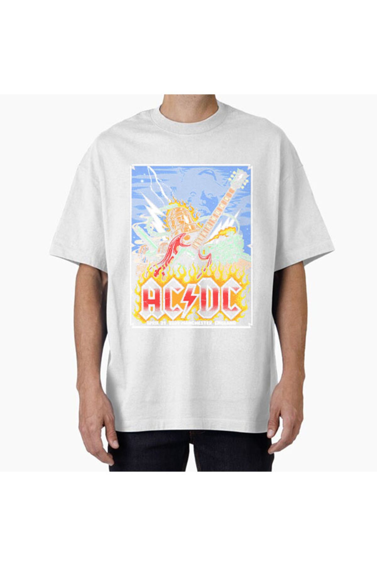 COMVİCHO Unisex acds1 Tasarım Baskılı Oversize T-Shirt