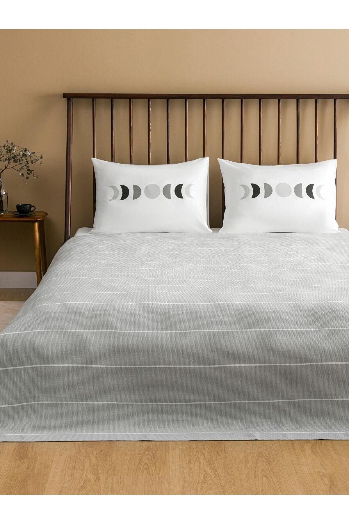 LC Waikiki LCW HOME Çizgi Desenli Pamuklu Çift Kişilik Pike Seti