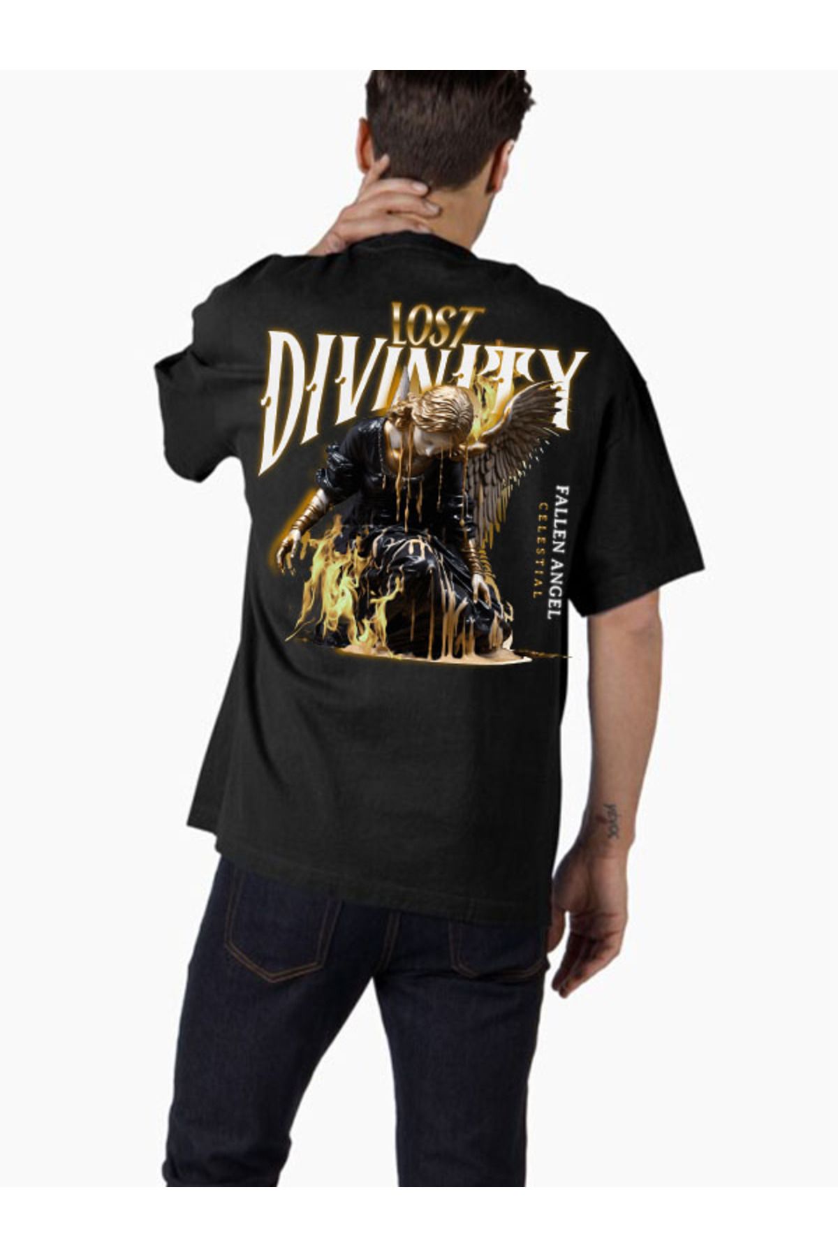 COMVİCHO Unisex streetwear5 Tasarım Baskılı Oversize T-Shirt