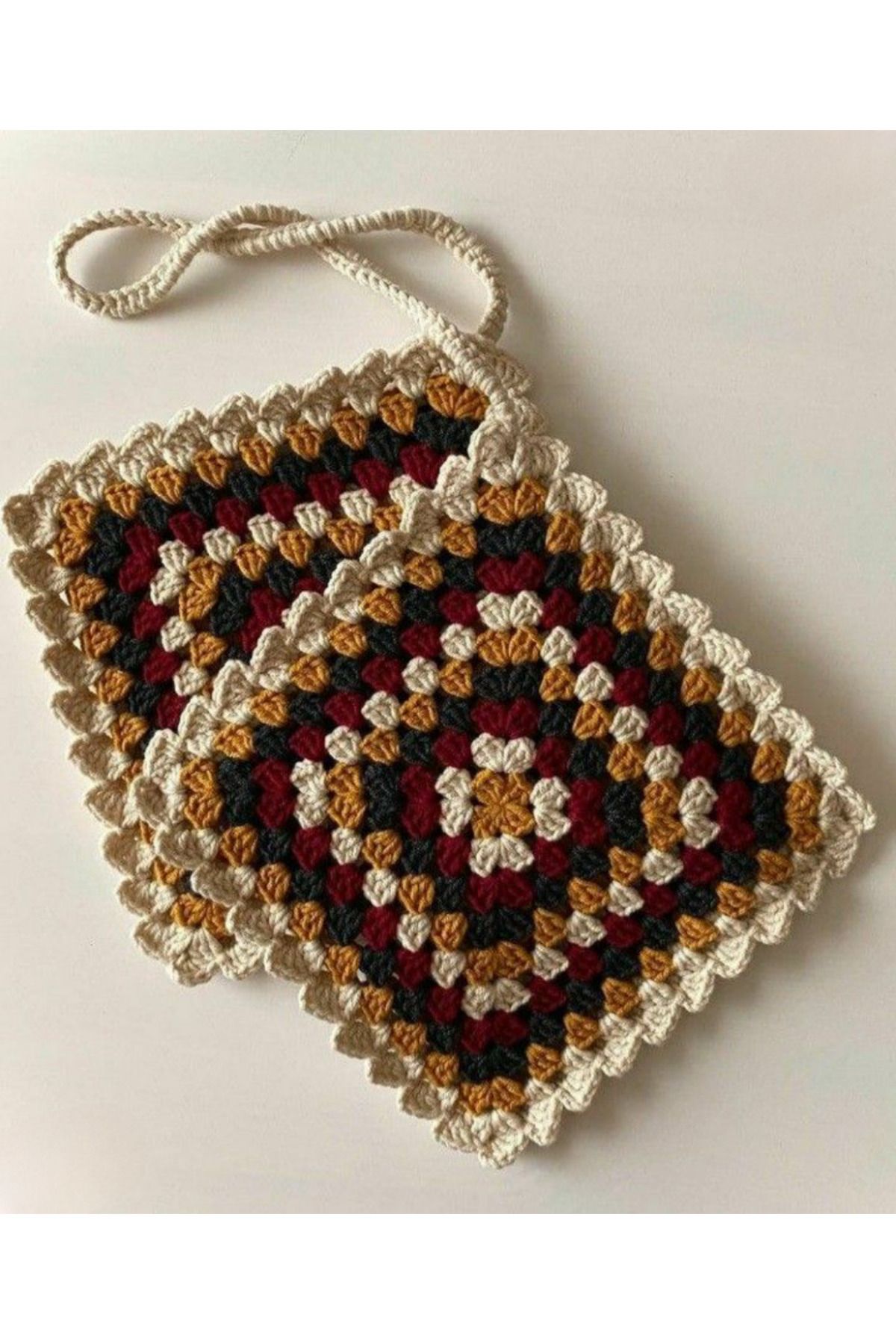Günebakan Tığişi Çiftkat Motif Nihale ve Tutacak