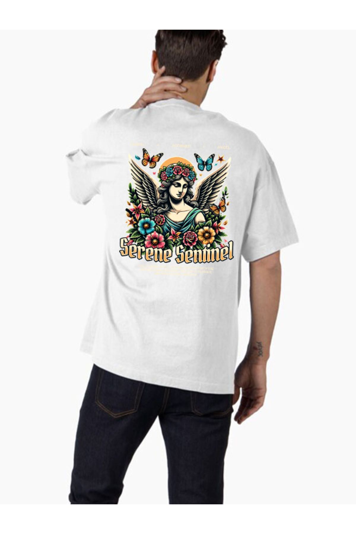 COMVİCHO Unisex streetwear151 Tasarım Baskılı Oversize T-Shirt