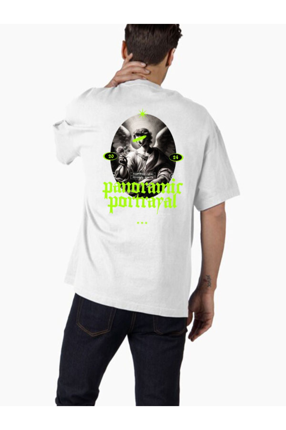 COMVİCHO Unisex streetwear106 Tasarım Baskılı Oversize T-Shirt