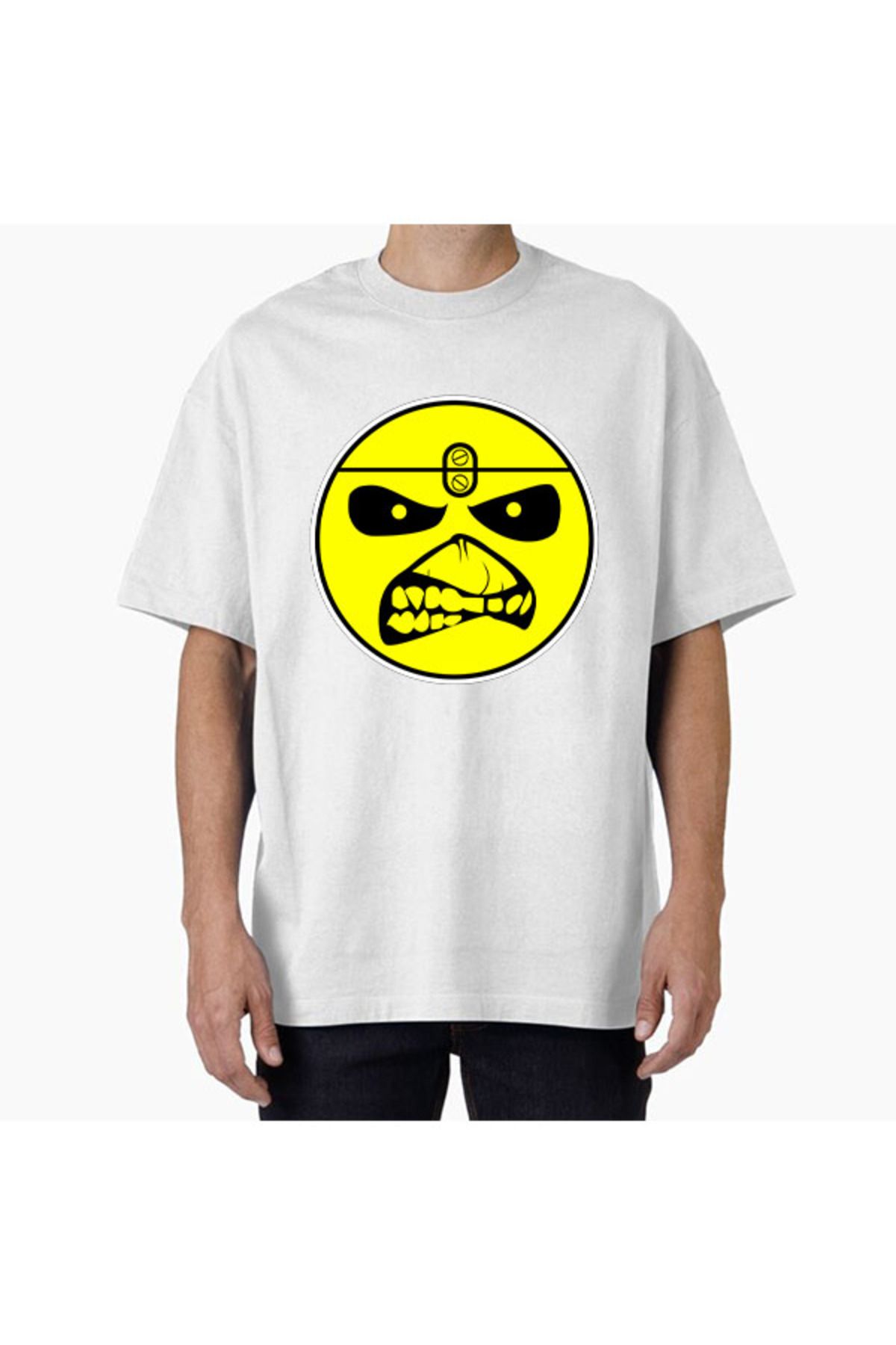 COMVİCHO Unisex CARAMAIDEN Tasarım Baskılı Oversize T-Shirt