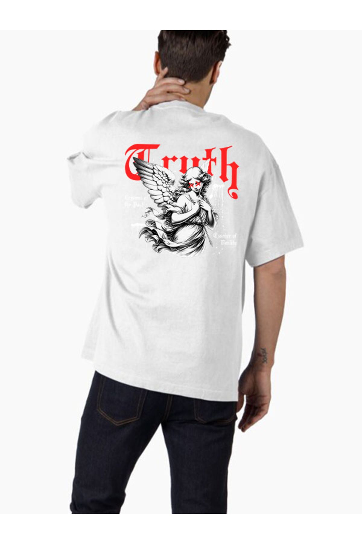 COMVİCHO Unisex streetwear67 Tasarım Baskılı Oversize T-Shirt