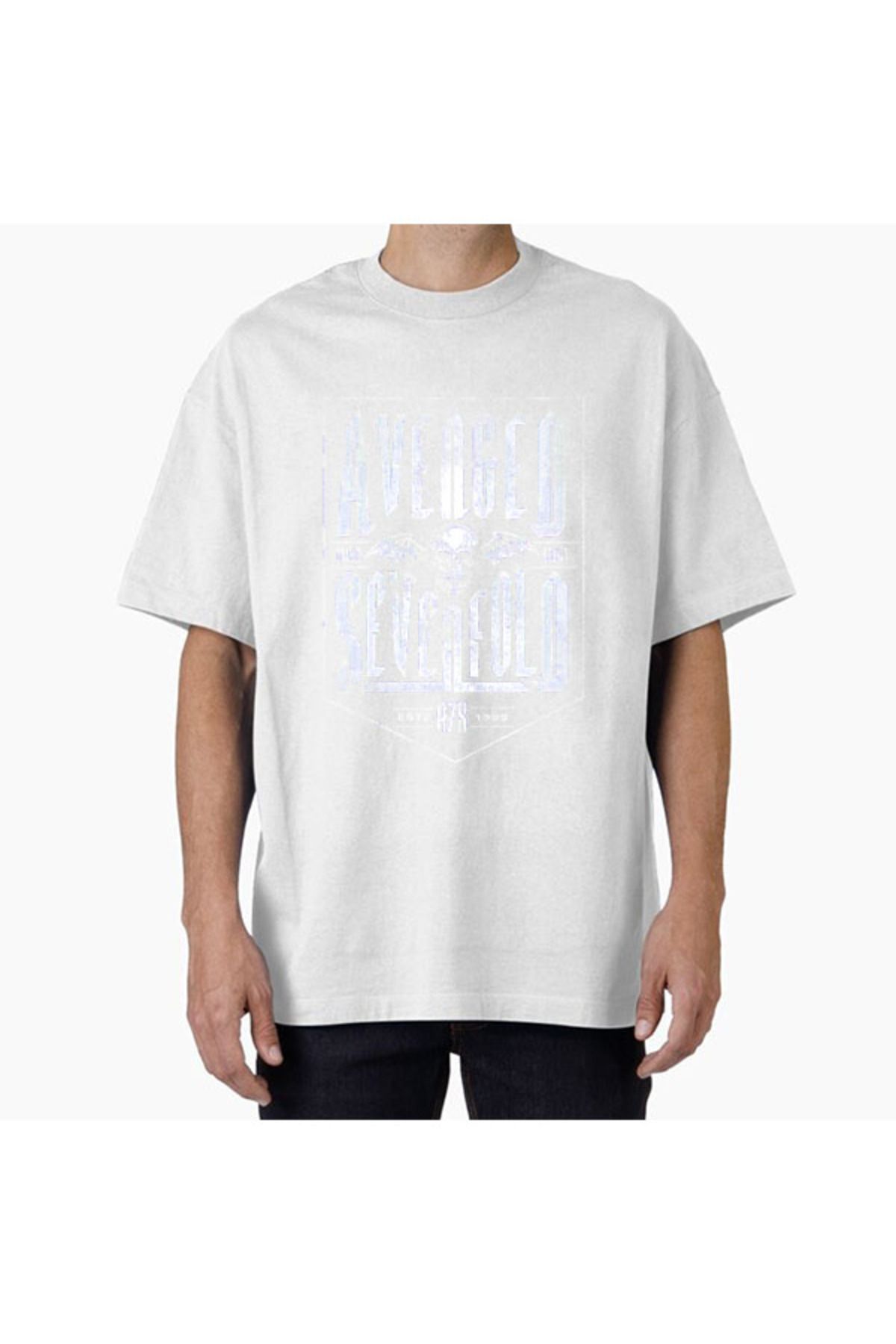COMVİCHO Unisex avenget4 Tasarım Baskılı Oversize T-Shirt