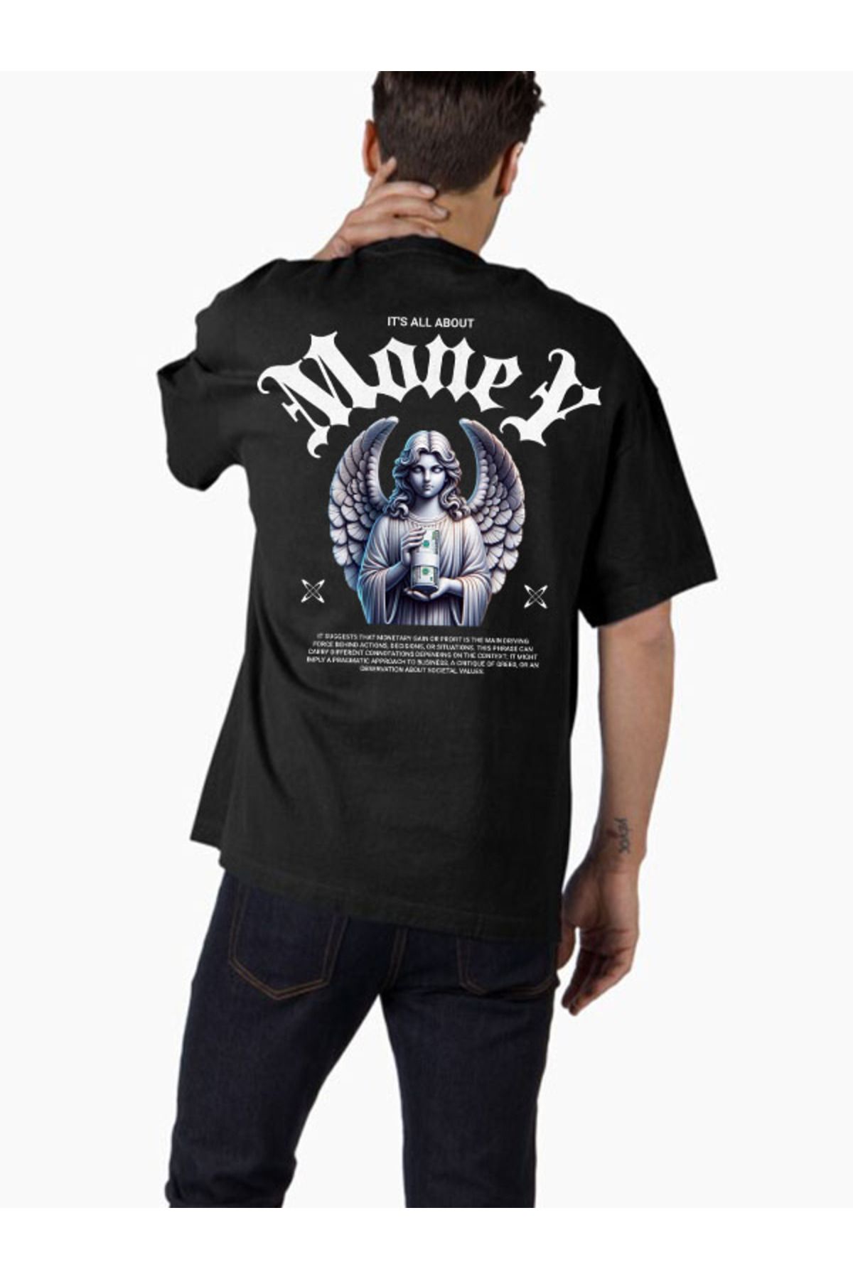 COMVİCHO Unisex streetwear104 Tasarım Baskılı Oversize T-Shirt