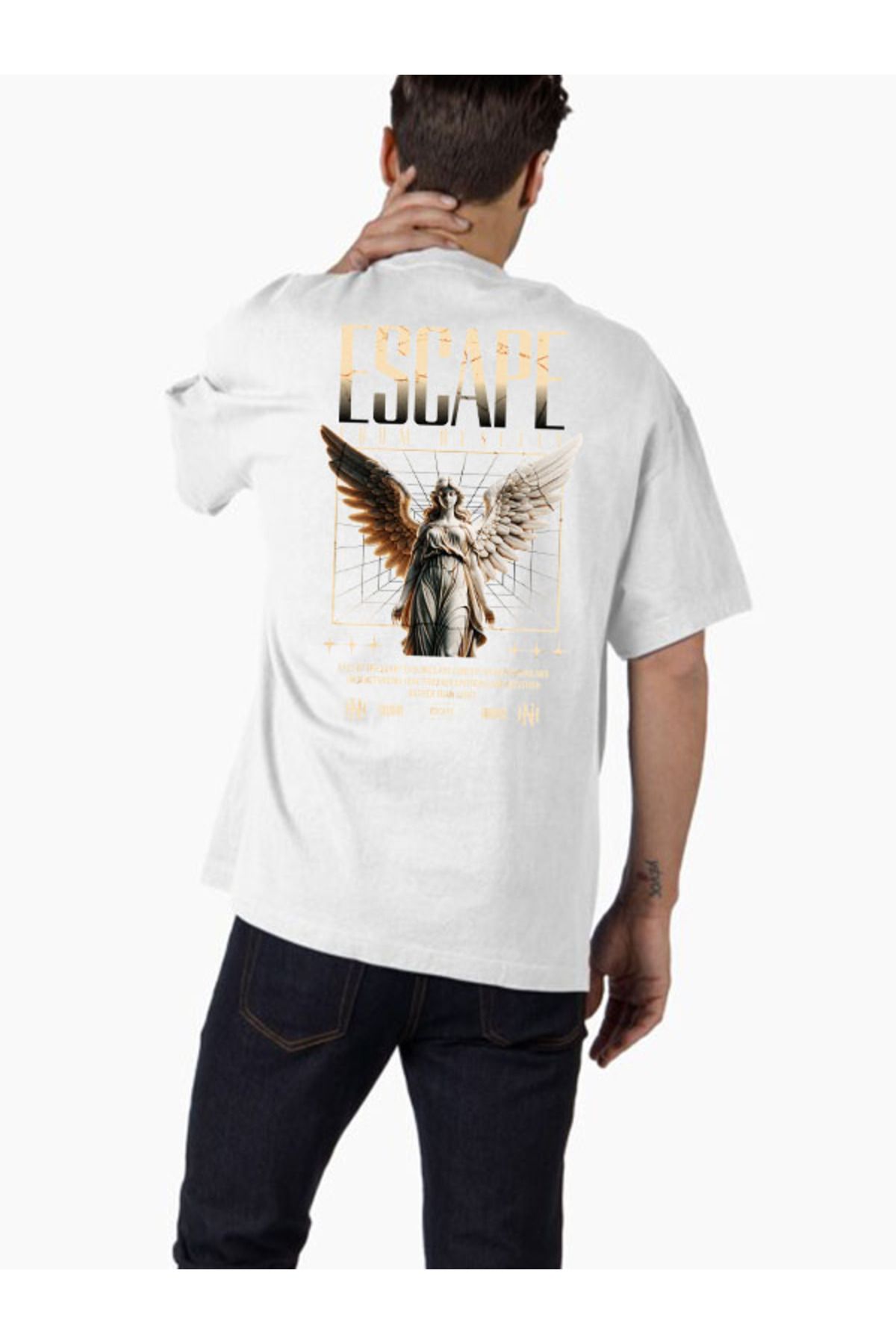 COMVİCHO Unisex streetwear92 Tasarım Baskılı Oversize T-Shirt
