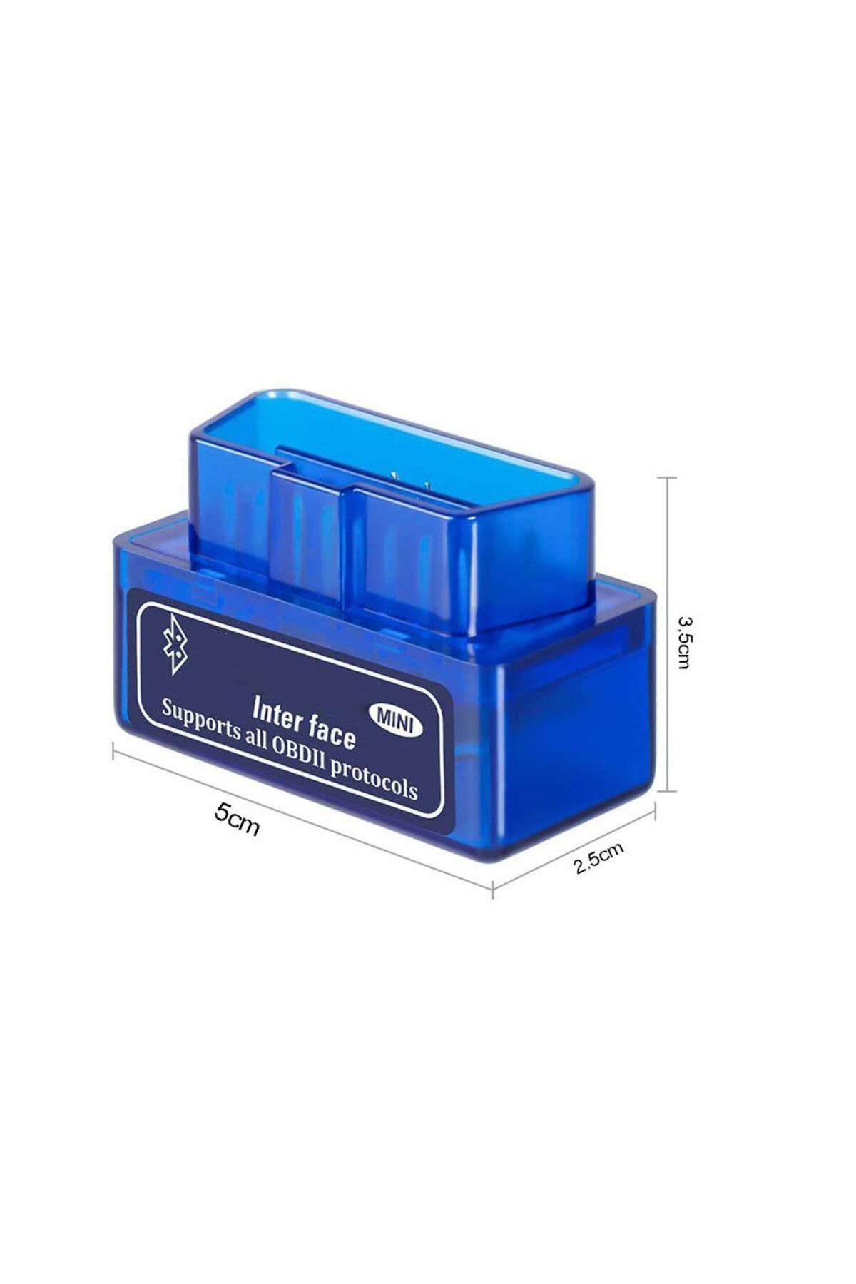 BOEM-Bluetooth interface, OBD II mini, blue, ELM 327, mini 6