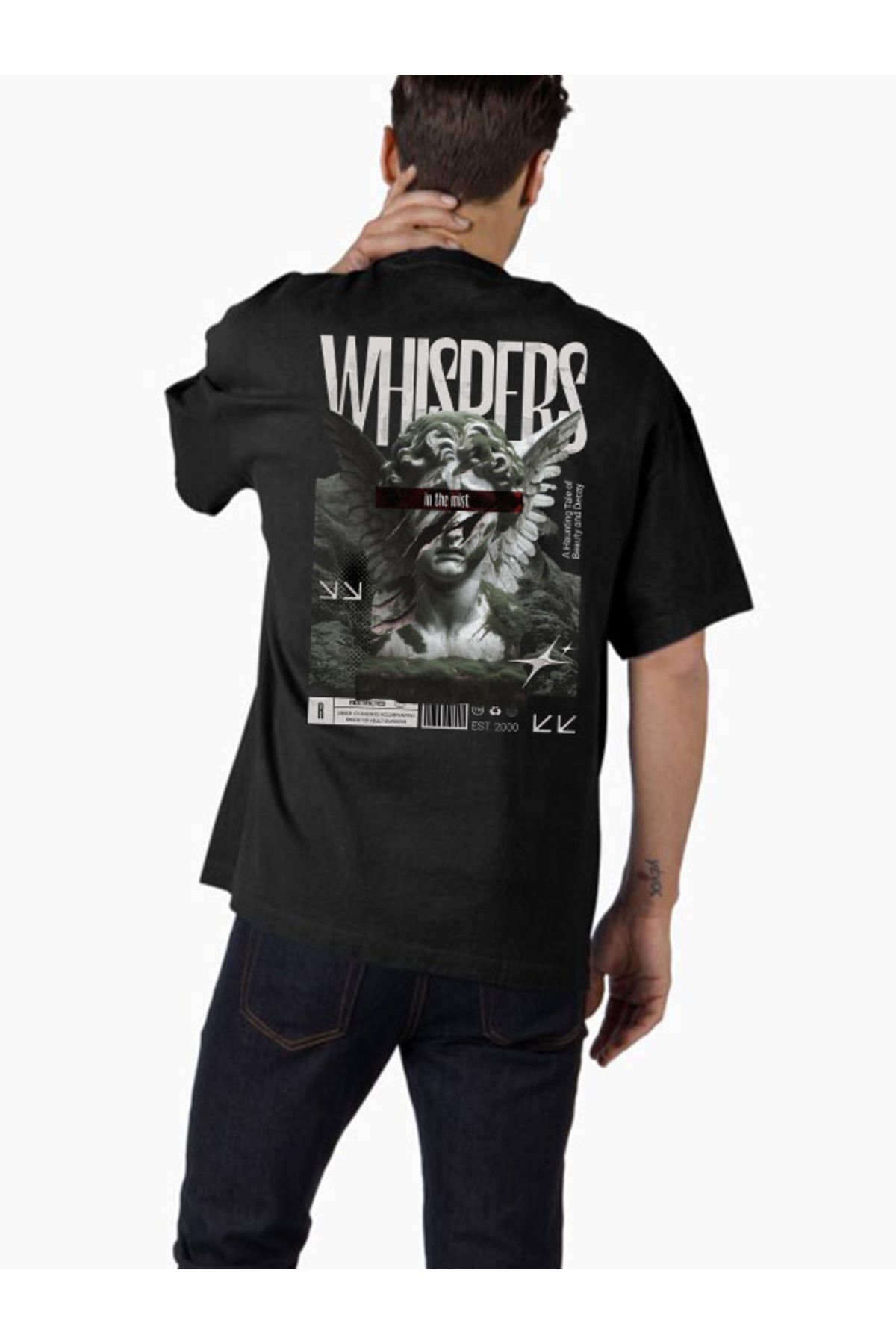 COMVİCHO Unisex streetwear126 Tasarım Baskılı Oversize T-Shirt