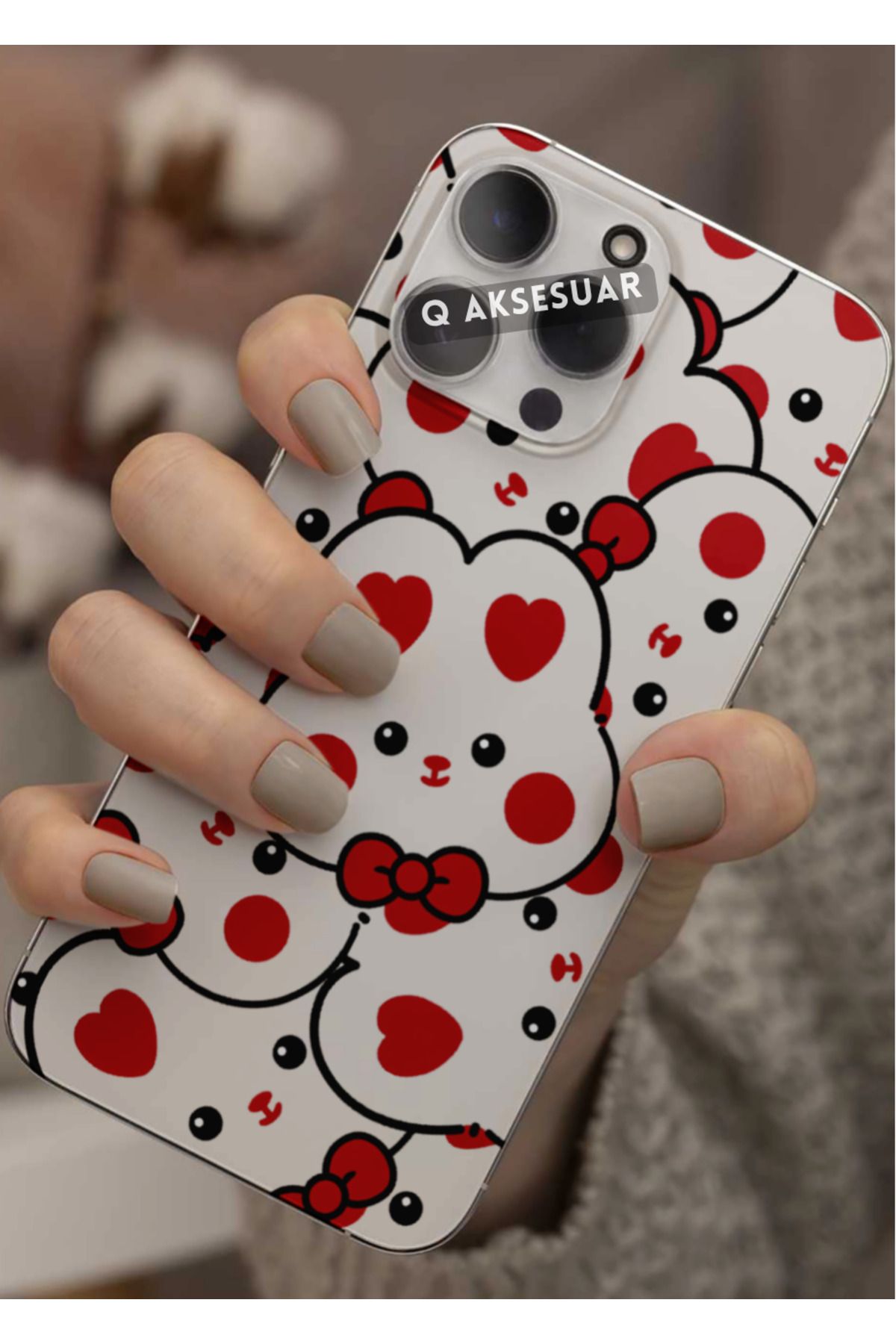 Q Aksesuar Samsung Galaxy A03 Uyumlu Sevimli Desen Tasarımlı Şeffaf Telefon Kılıfı Kapak Case