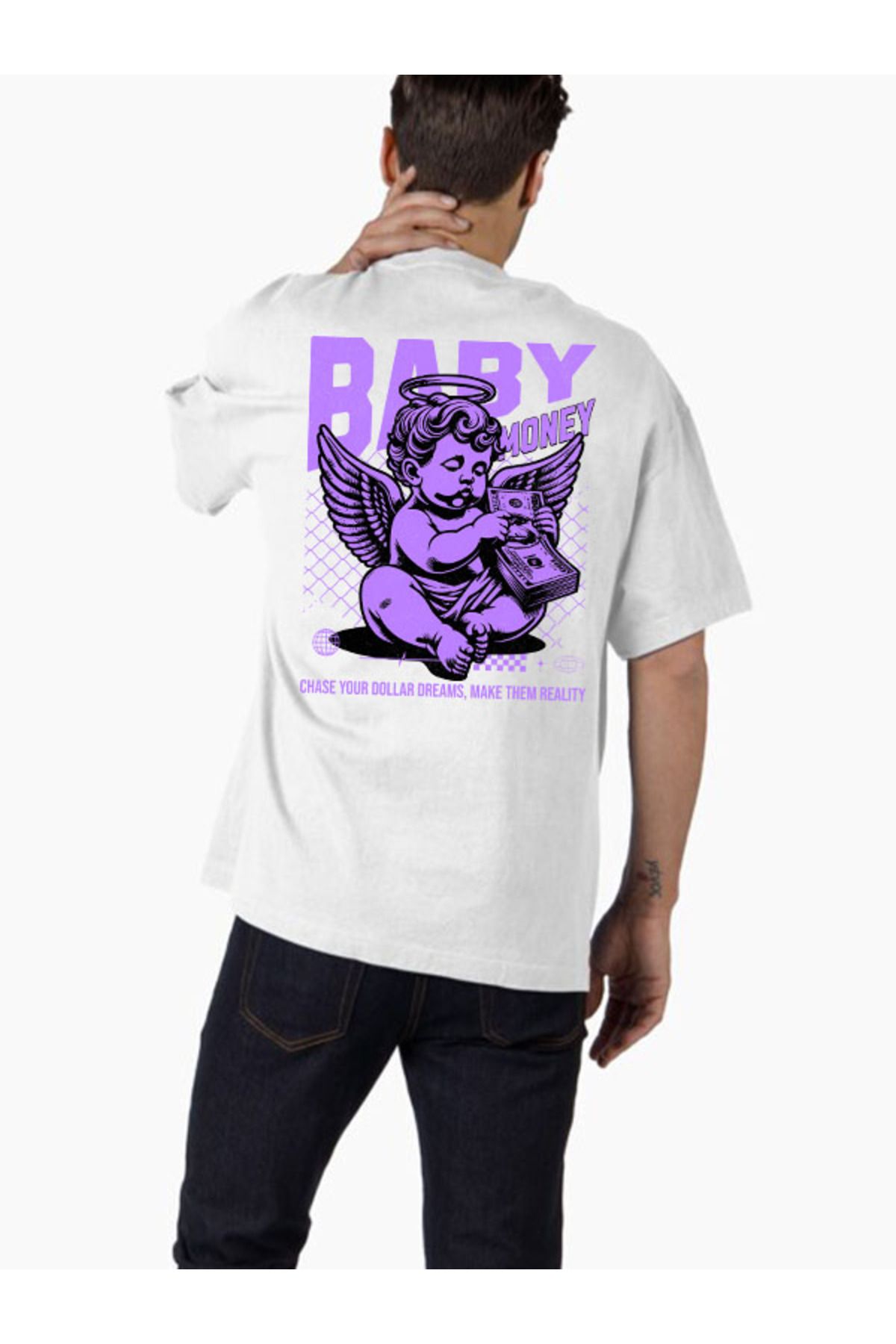COMVİCHO Unisex streetwear83 Tasarım Baskılı Oversize T-Shirt