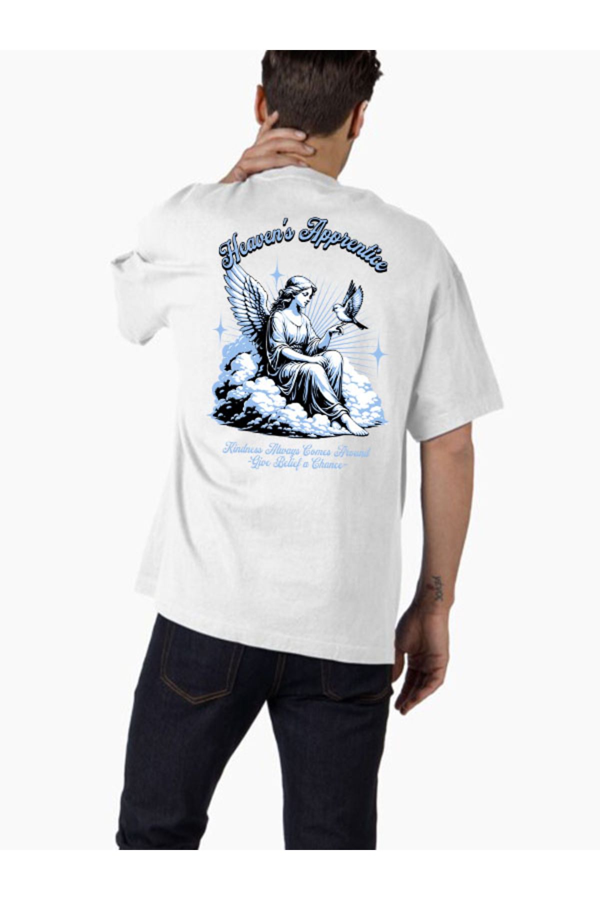 COMVİCHO Unisex streetwear98 Tasarım Baskılı Oversize T-Shirt