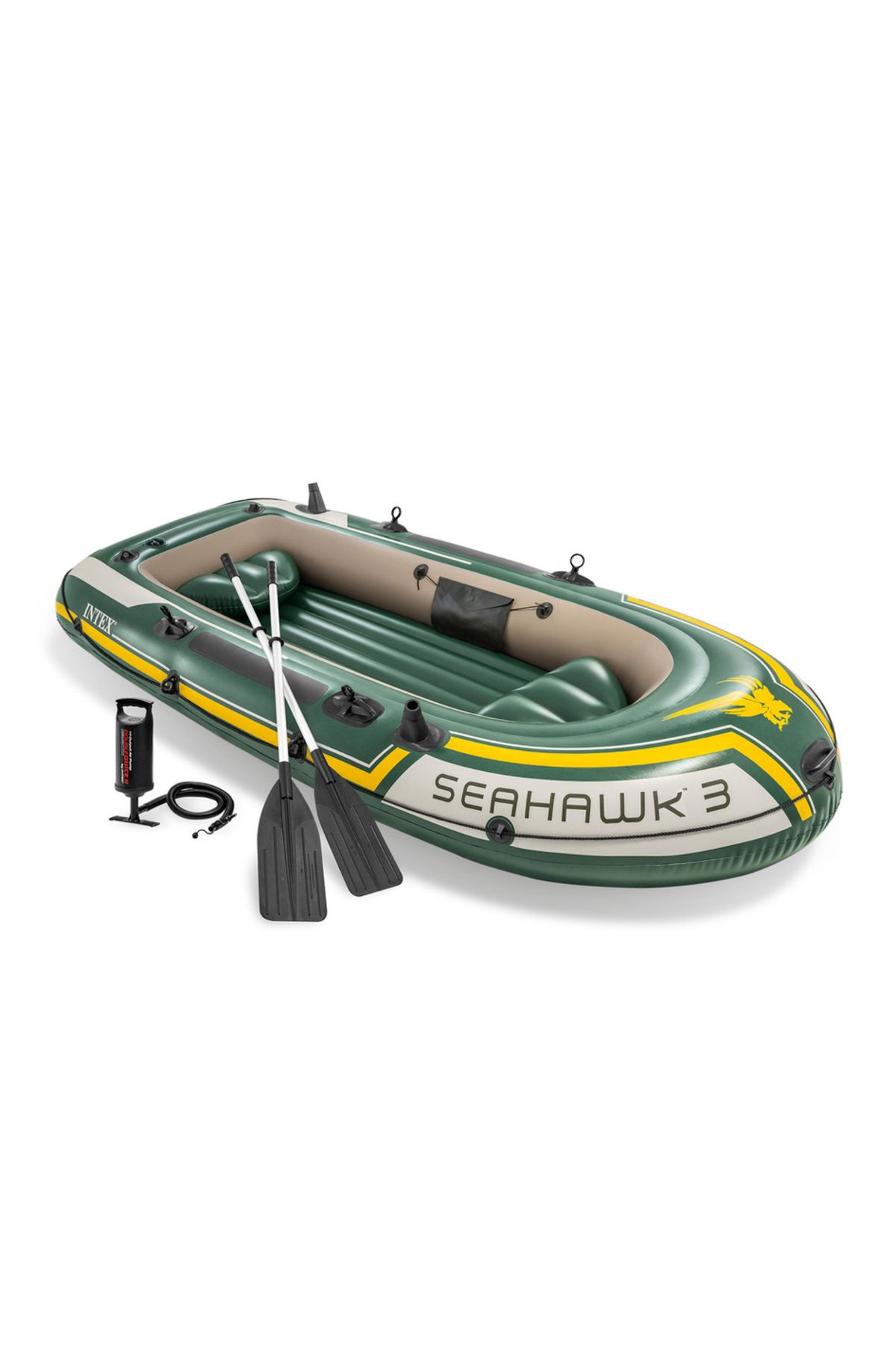 PrAtikCamp Şişme Bot Seti - Intex - Seahawk 3 - 295cm - 3 Kişilik (68380)