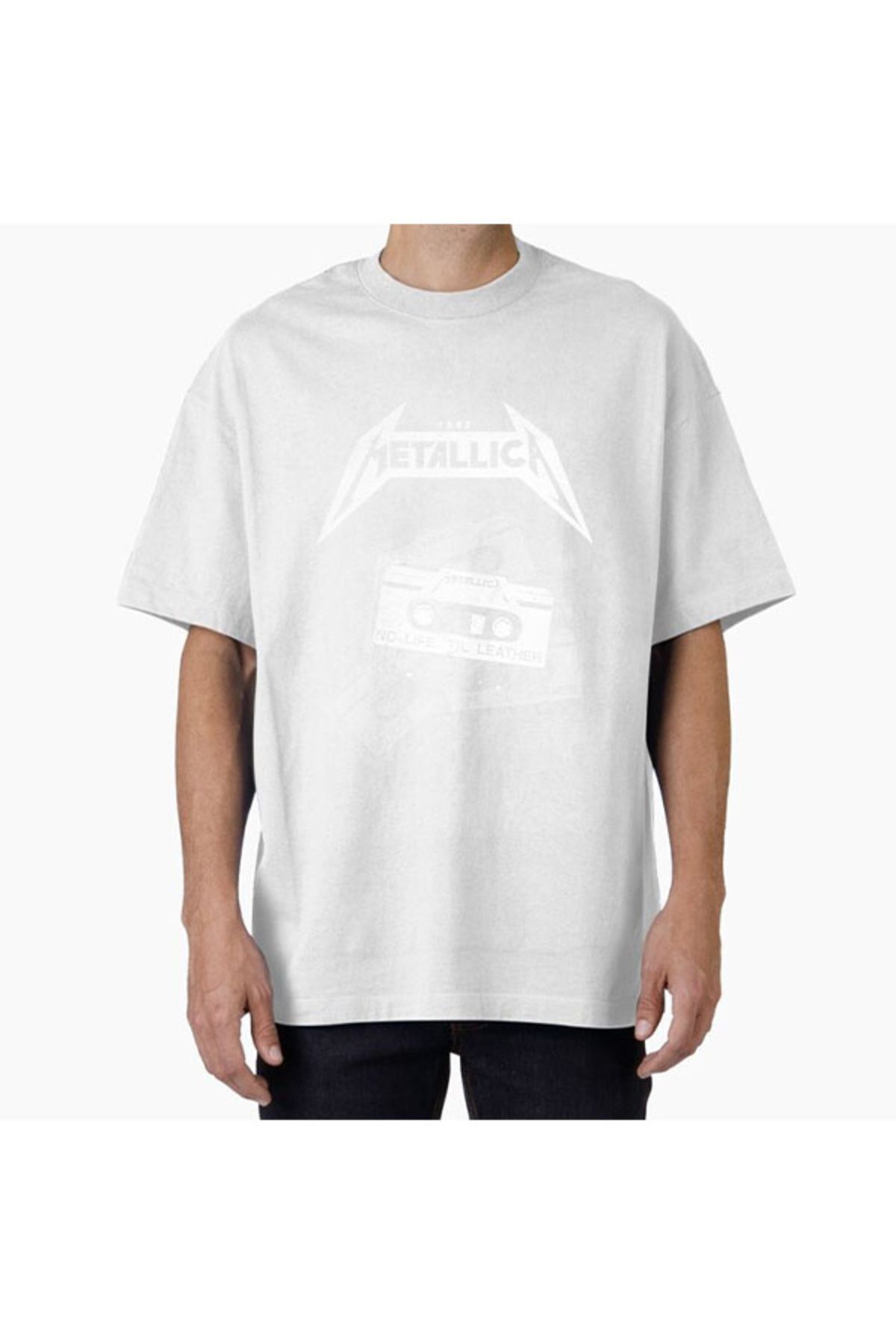 COMVİCHO Unisex metal81 Tasarım Baskılı Oversize T-Shirt