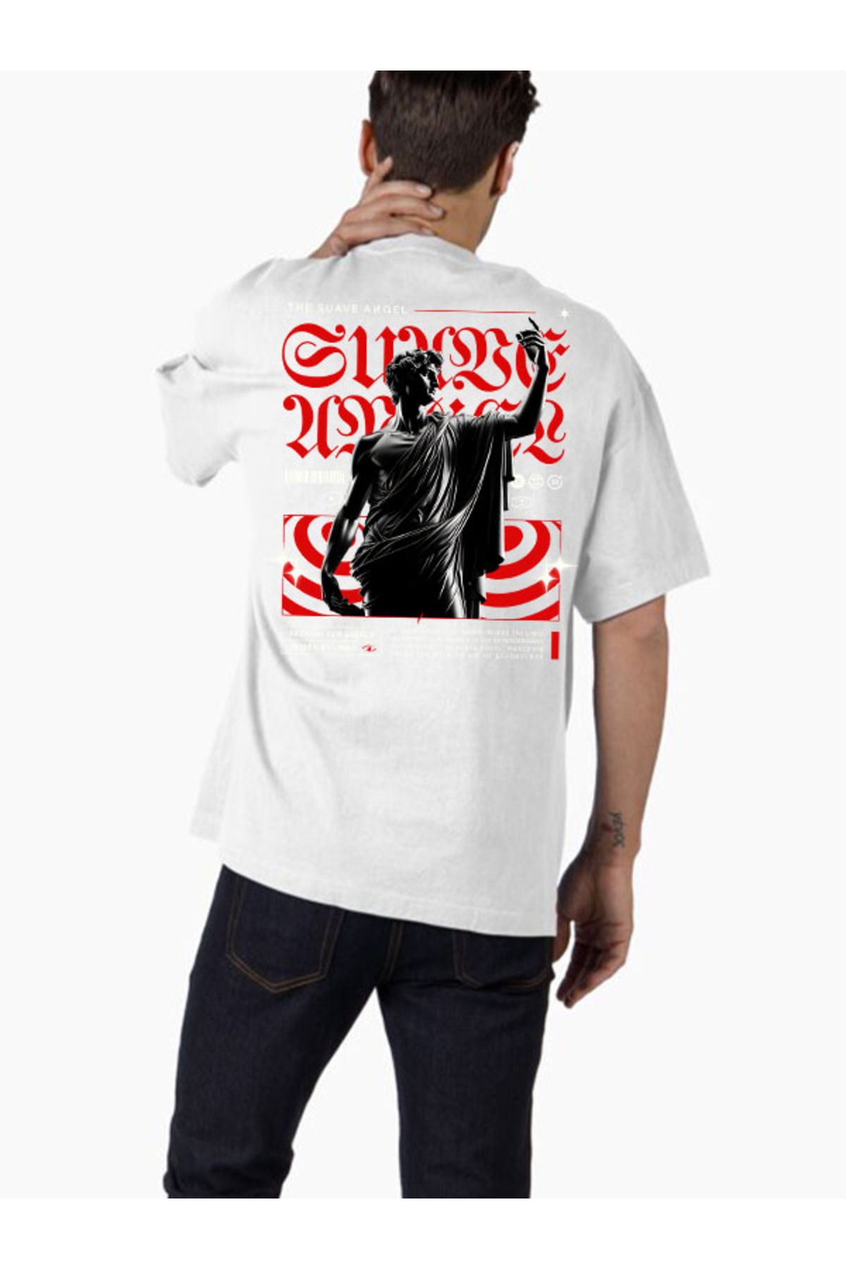 COMVİCHO Unisex streetwear116 Tasarım Baskılı Oversize T-Shirt