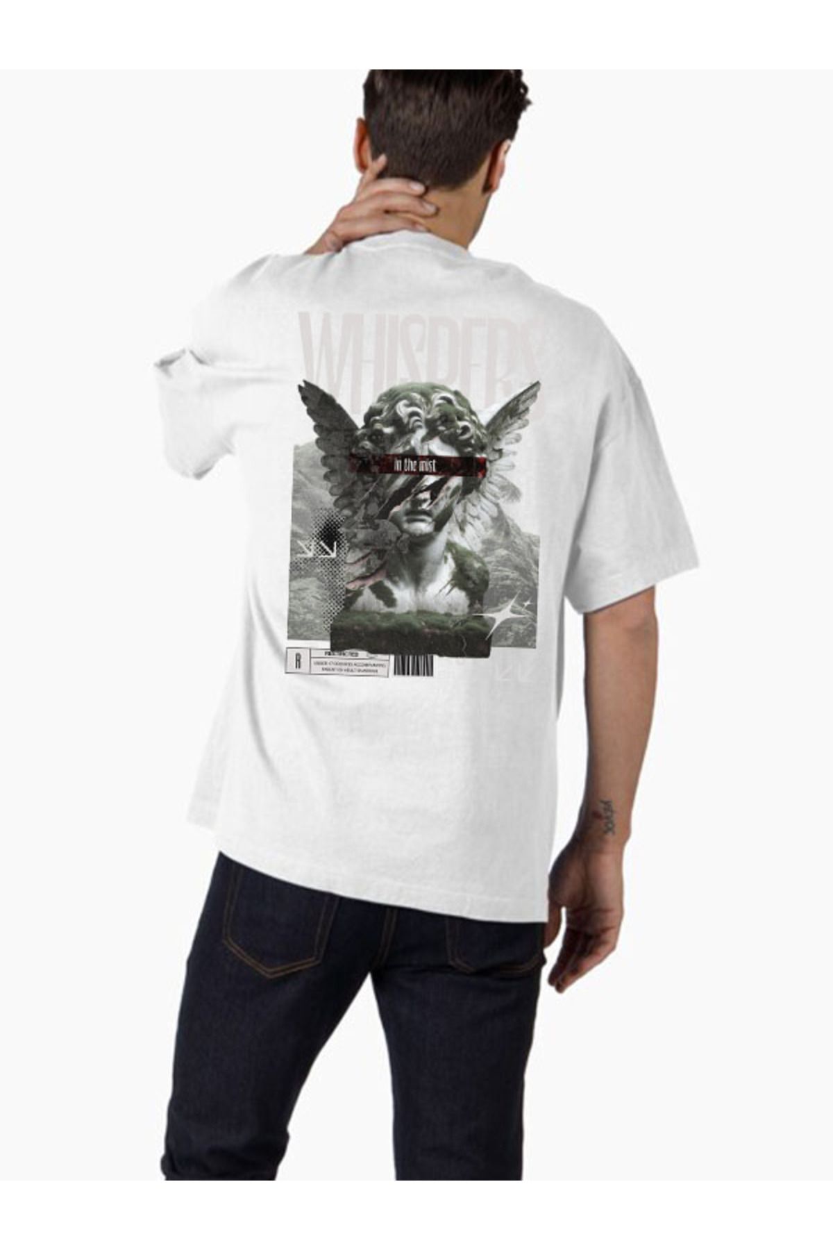 COMVİCHO Unisex streetwear126 Tasarım Baskılı Oversize T-Shirt
