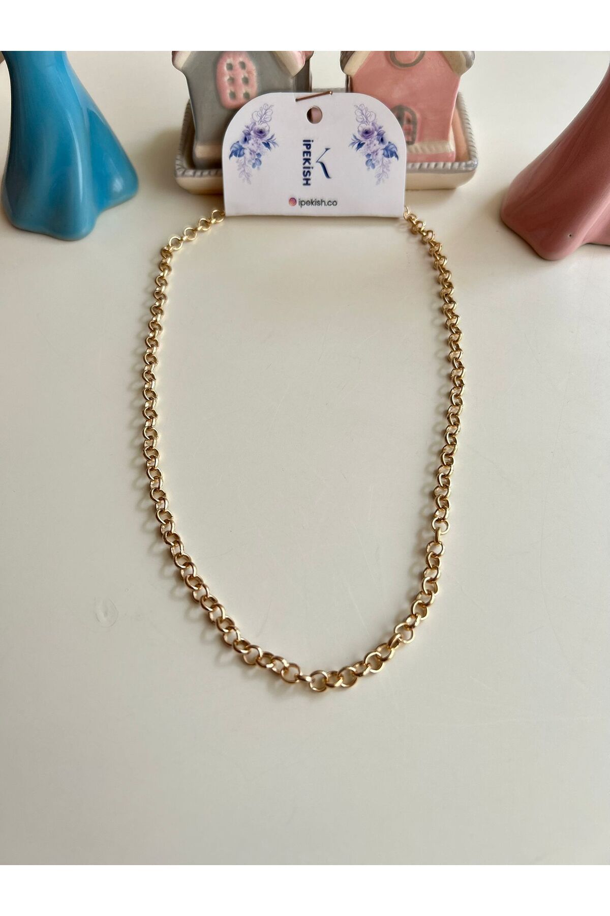 Cheecky Chic İpekish | Unisex İnce Gold Zincir Kolye - Minimal ve Şık Tasarım