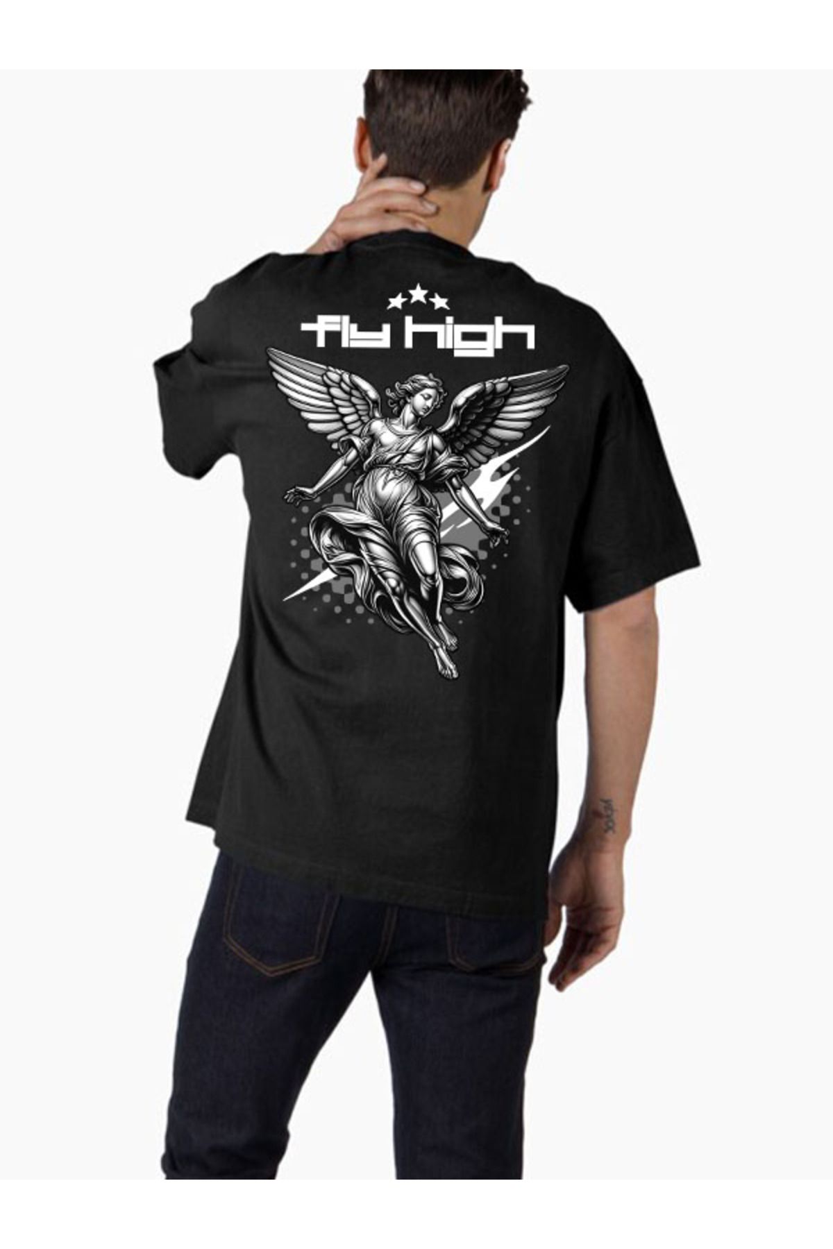 COMVİCHO Unisex streetwear48 Tasarım Baskılı Oversize T-Shirt