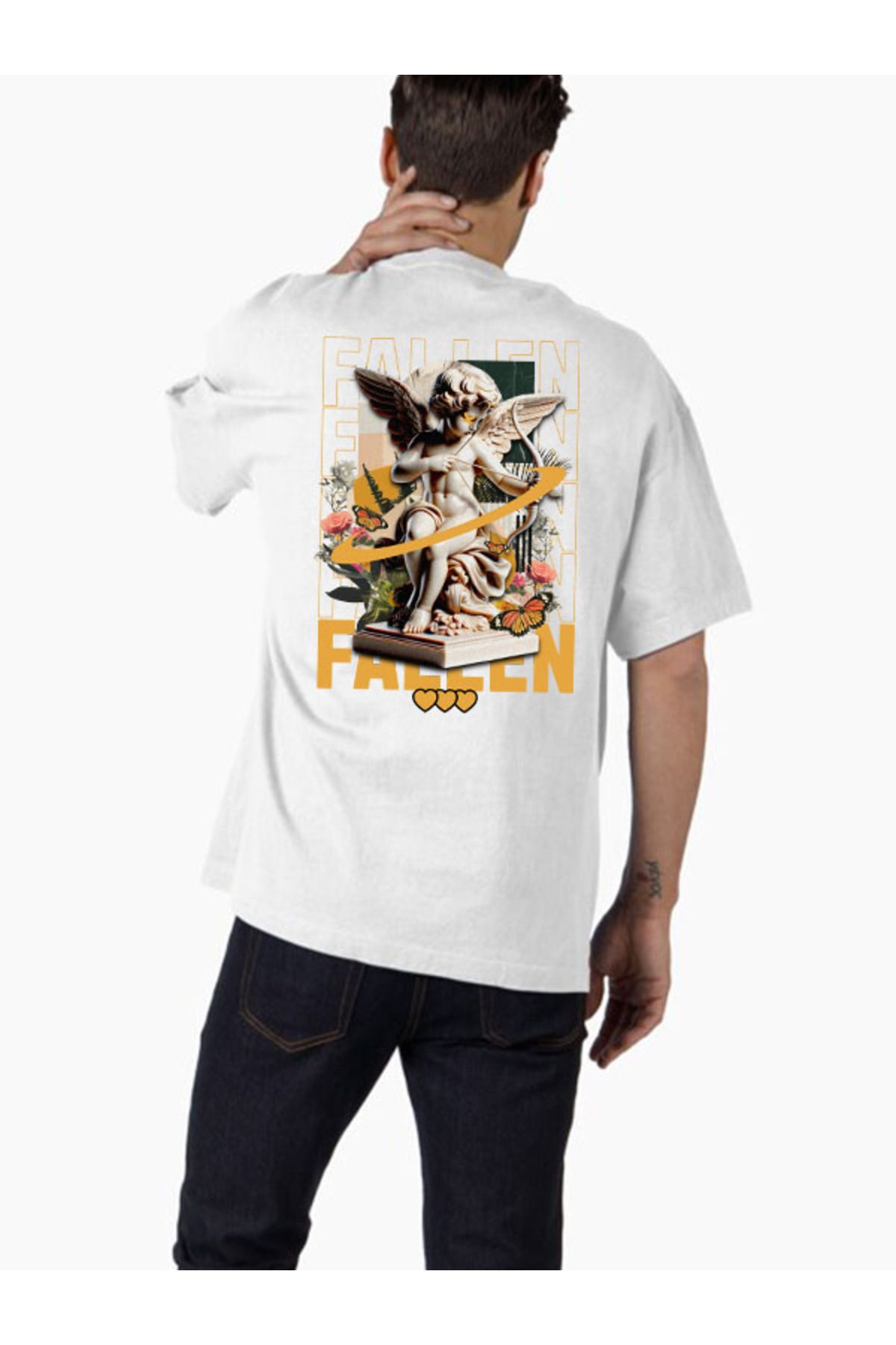 COMVİCHO Unisex streetwear53 Tasarım Baskılı Oversize T-Shirt