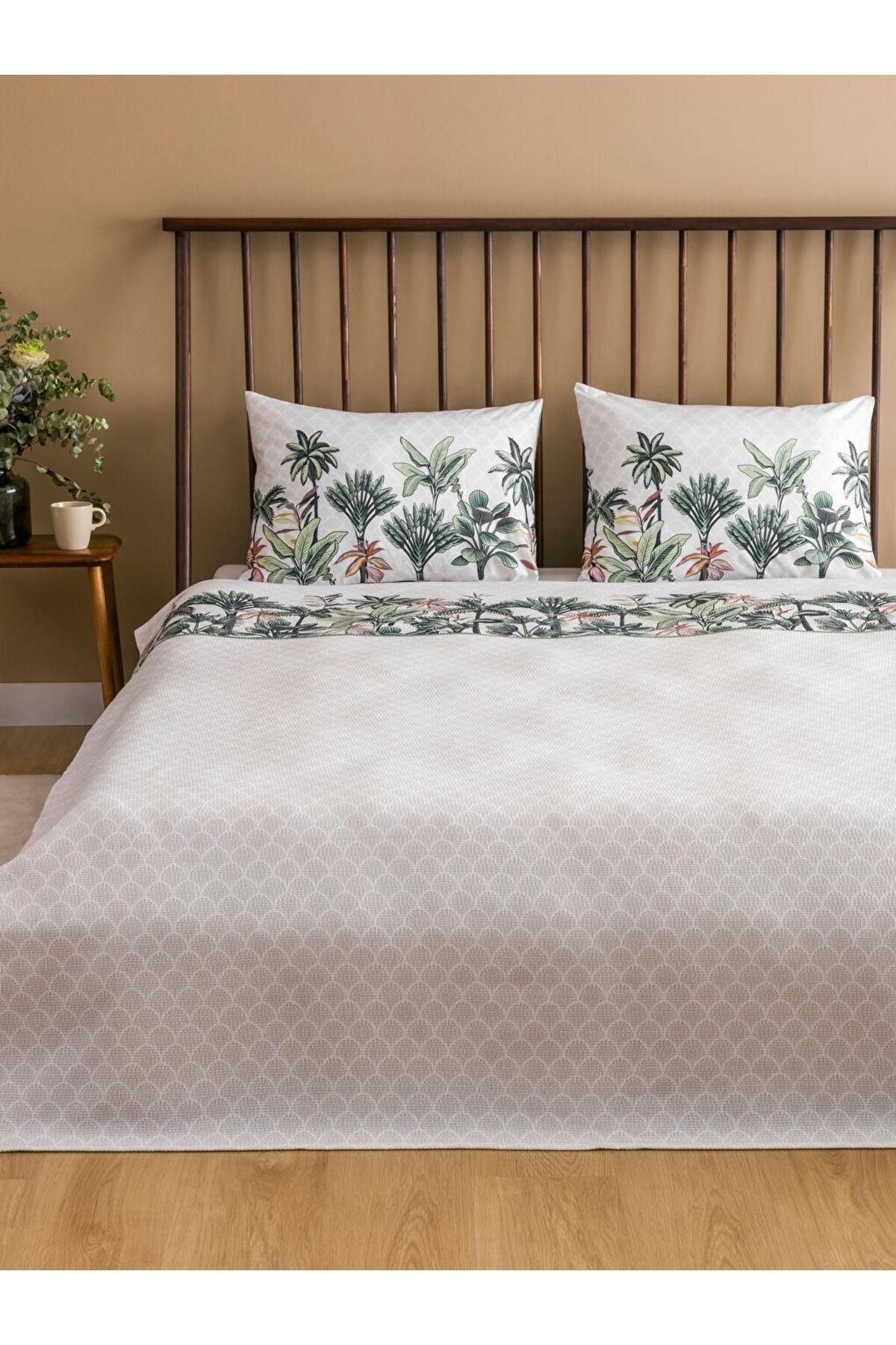 LC Waikiki LCW HOME Desenli Çift Kişilik Pike Seti