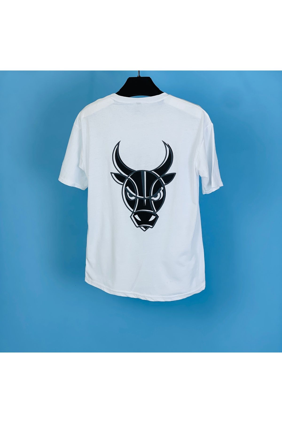 eg38 Tmb Bulls Oversize Tişört Beyaz