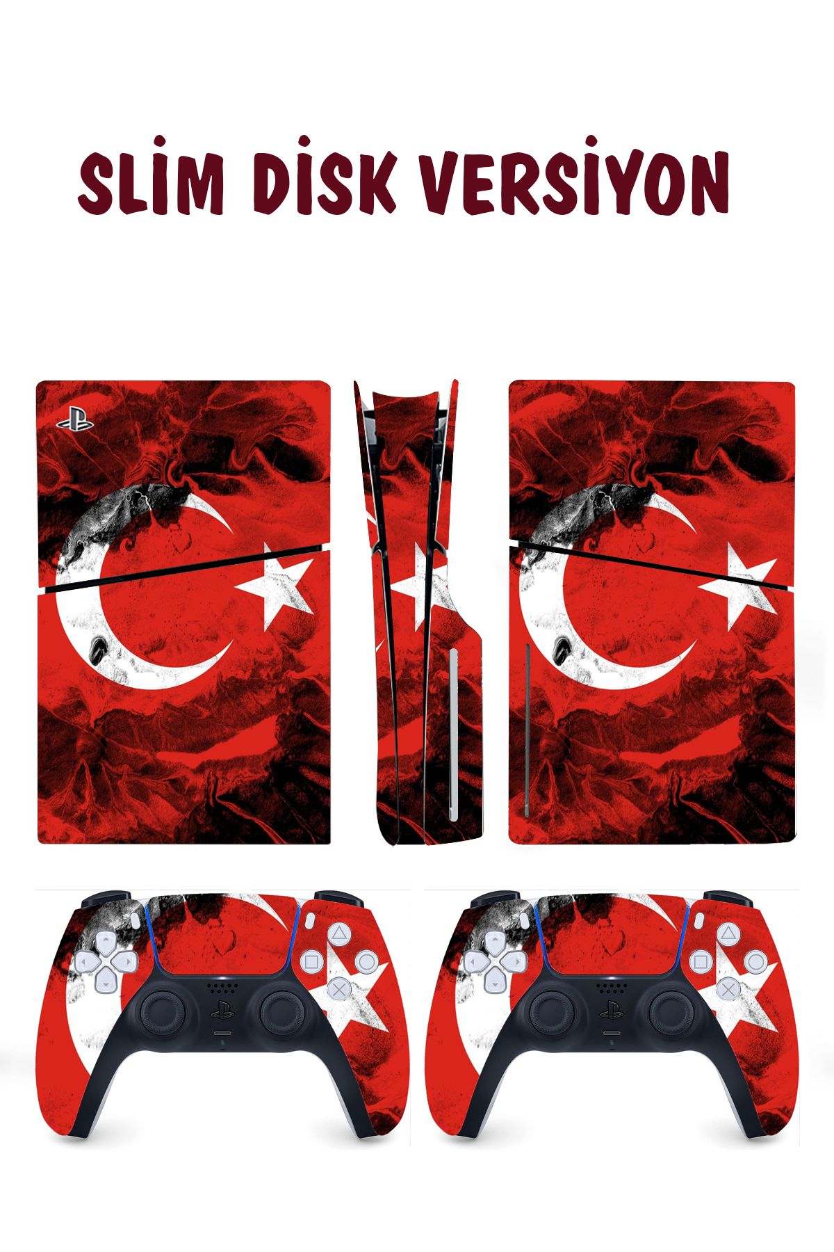 KT Decor Türk Bayrağı Playstation 5 Full Sticker Kaplama Seti