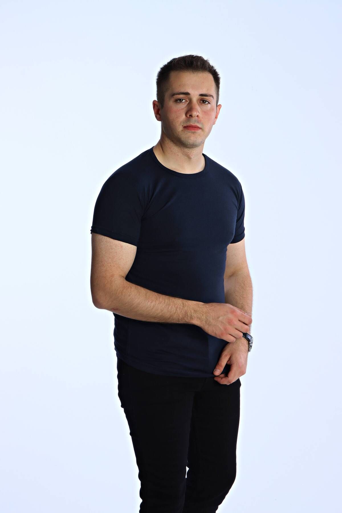 eg38 Eko Slimfit Basic Tişört Lacivert