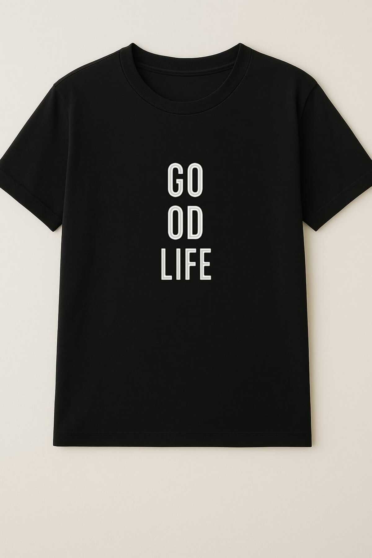 MAGORS GraffTee Good Life Baskılı Siyah T-shirt