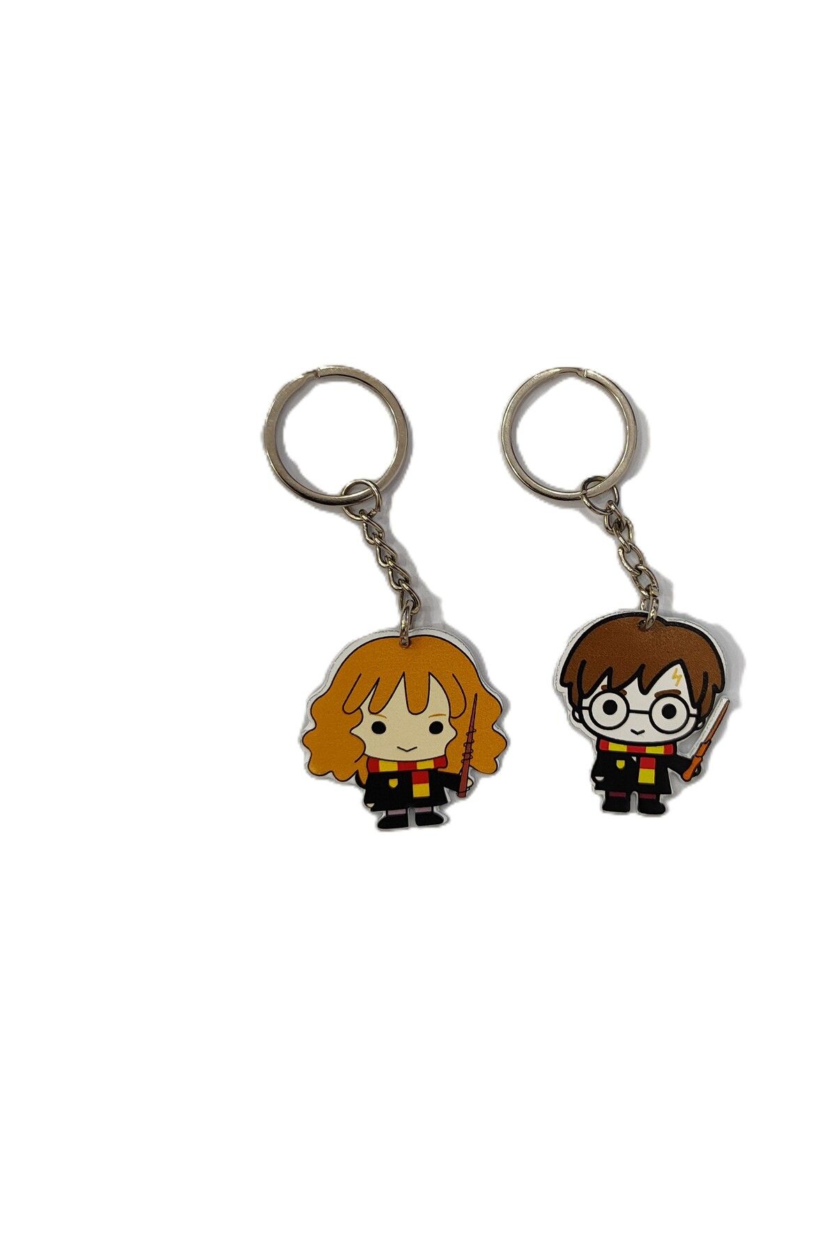 ada çanta kırtasiye karakter figürlü metal anahtarlık (Harry Potter/hermione granger) (Toplam 2 adet)