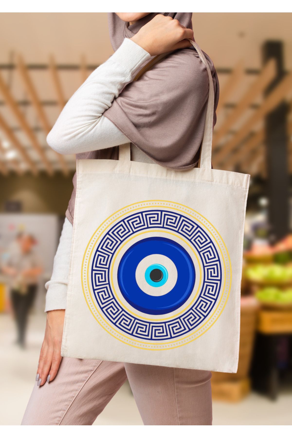 WHB 35x40 -Tote Bag, Grocery or School Bag, Reusable & Foldable .Bez Çanta, pazar Çantası, Kitap Çantası
