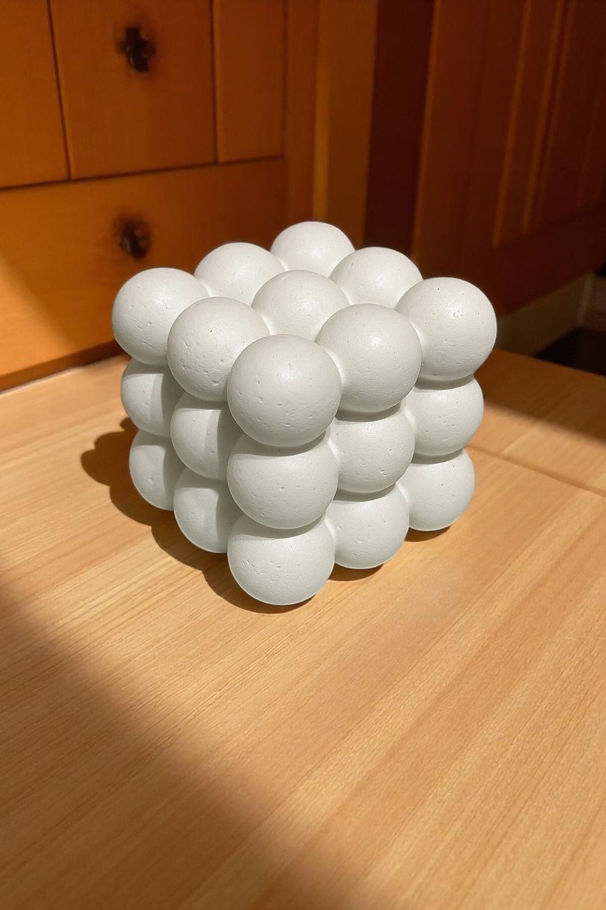 ERSE HOME Bubble Şekilli Beyaz Renk Dekoratif Beton