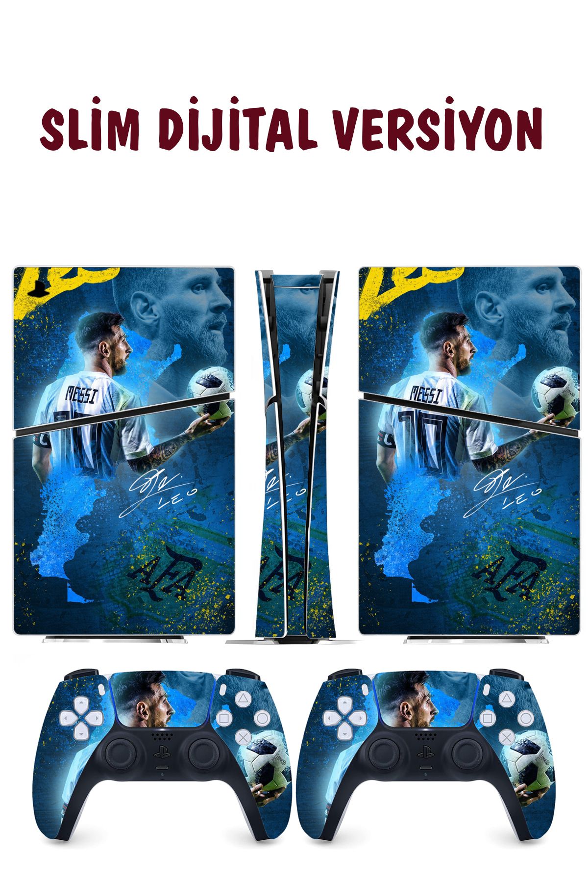 KT Decor Leo Messi Playstation 5 Full Sticker Kaplama Seti