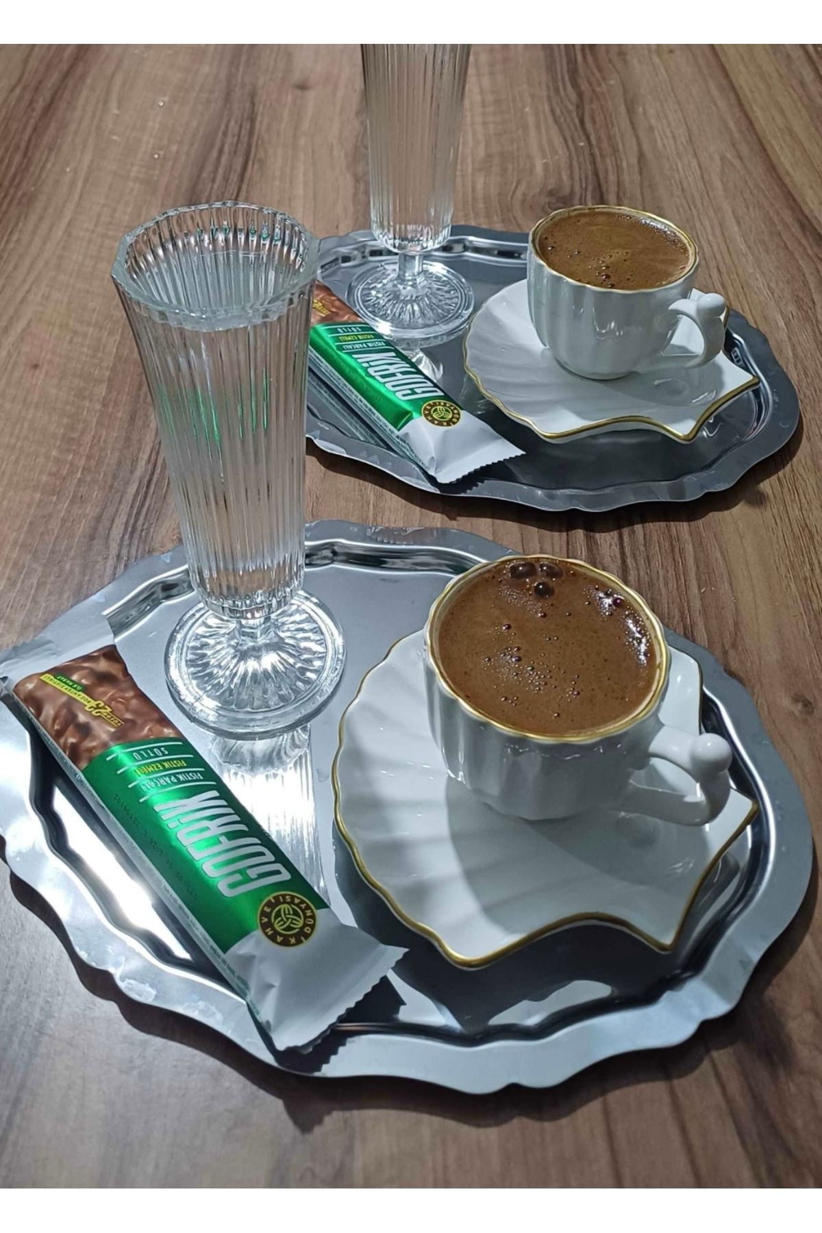 SEVA ÇELİK PASLANMAZ ÇELİK OVAL MODEL 2 ADET SERVİS VE SUNUM TEPSİSİ 20*25 CM