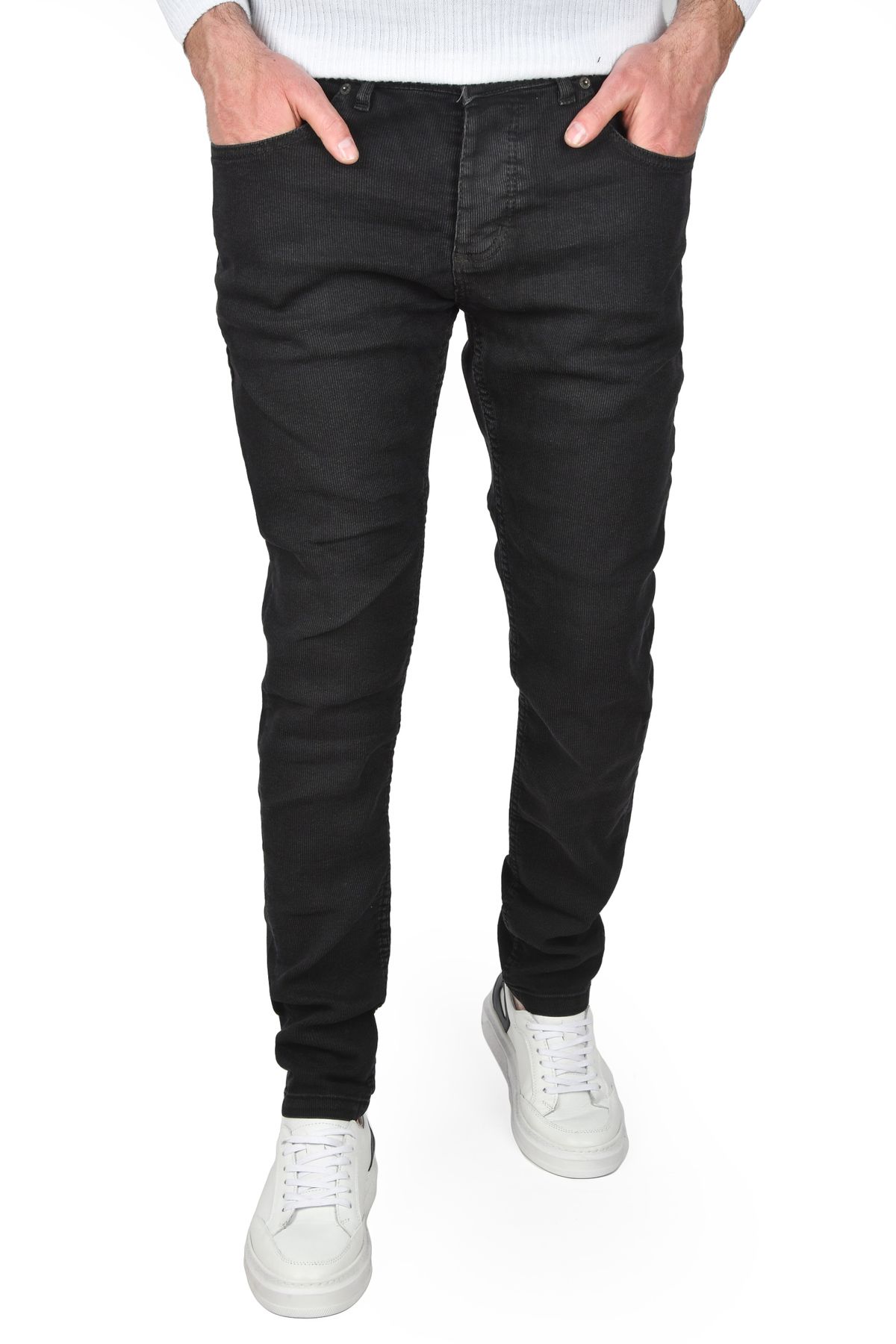 Rizz up Erkek Siyah Yeni Sezon Slim Fit Likralı Kot Pantolon Jean 2506027