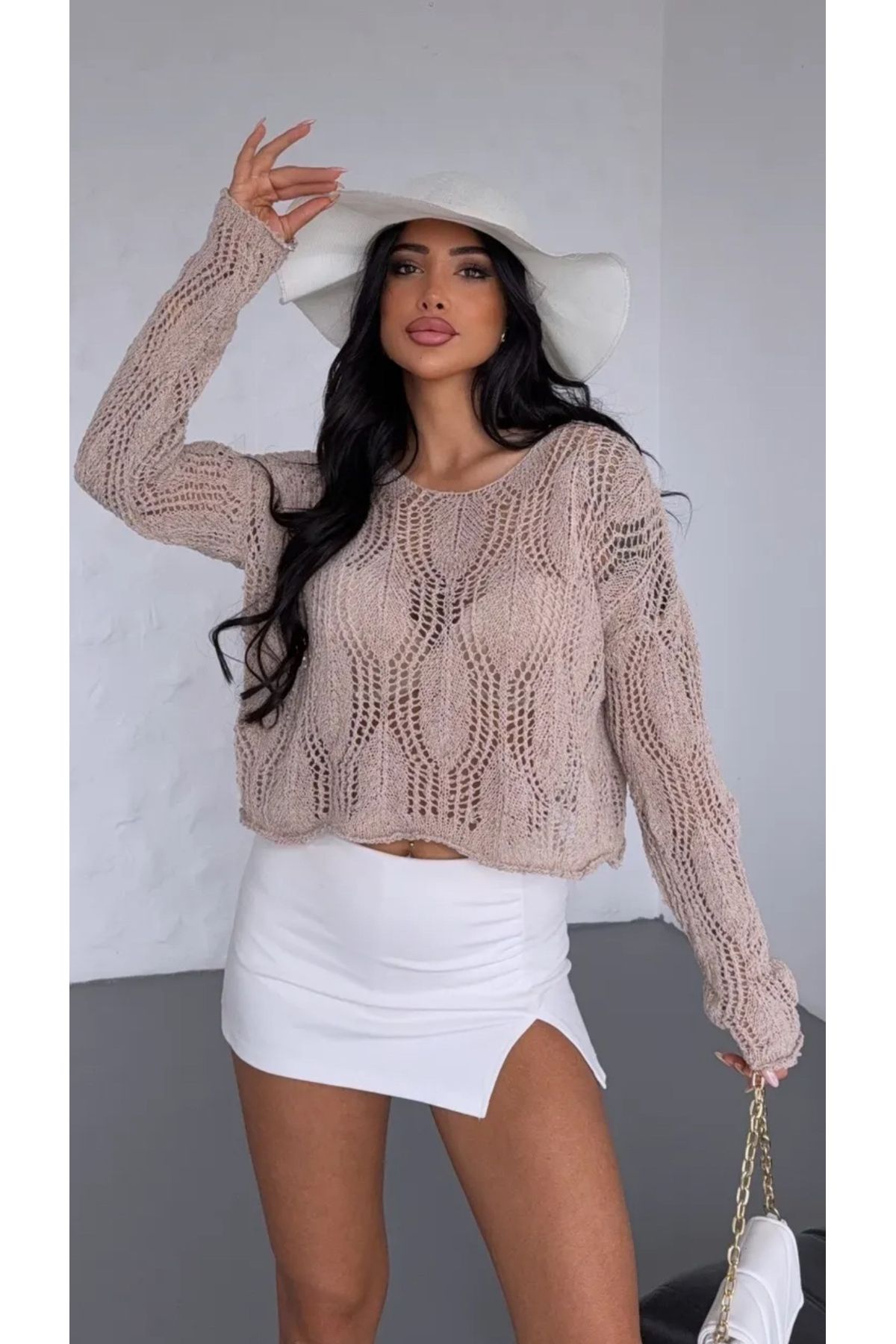 Noi Belis Kayık Yaka Geniş Kalıp/Oversize İnce Yazlık Bluz SS25BZ0020