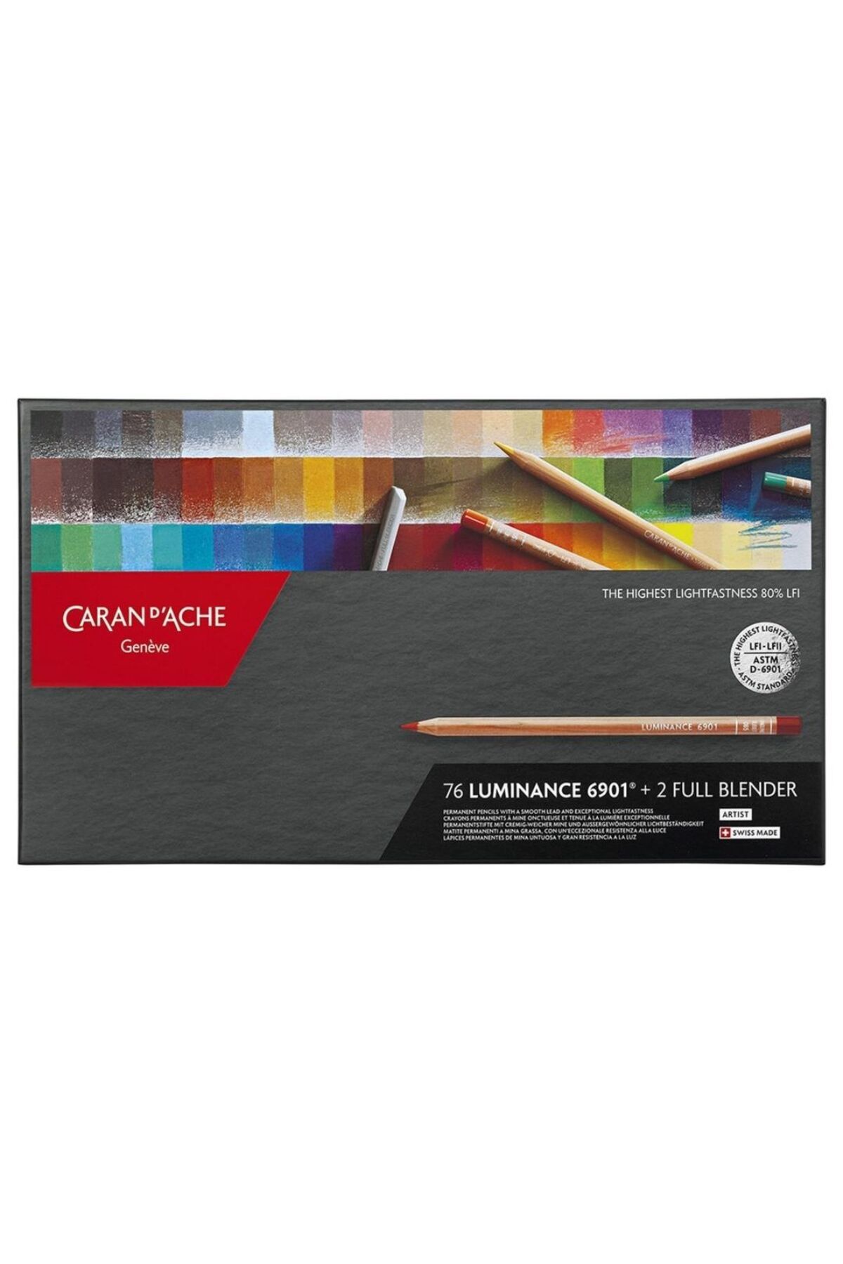 Caran d'Ache LUMINANCE 6901® - 76 RENKLİ SET + 2 FULL BLENDER