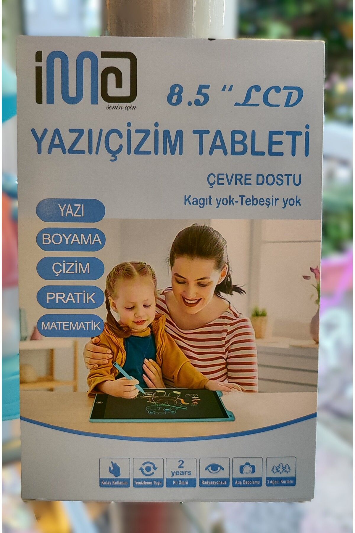 ada çanta kırtasiye çocuk yazı çizim tableti 8,5 inç siyah AD12006