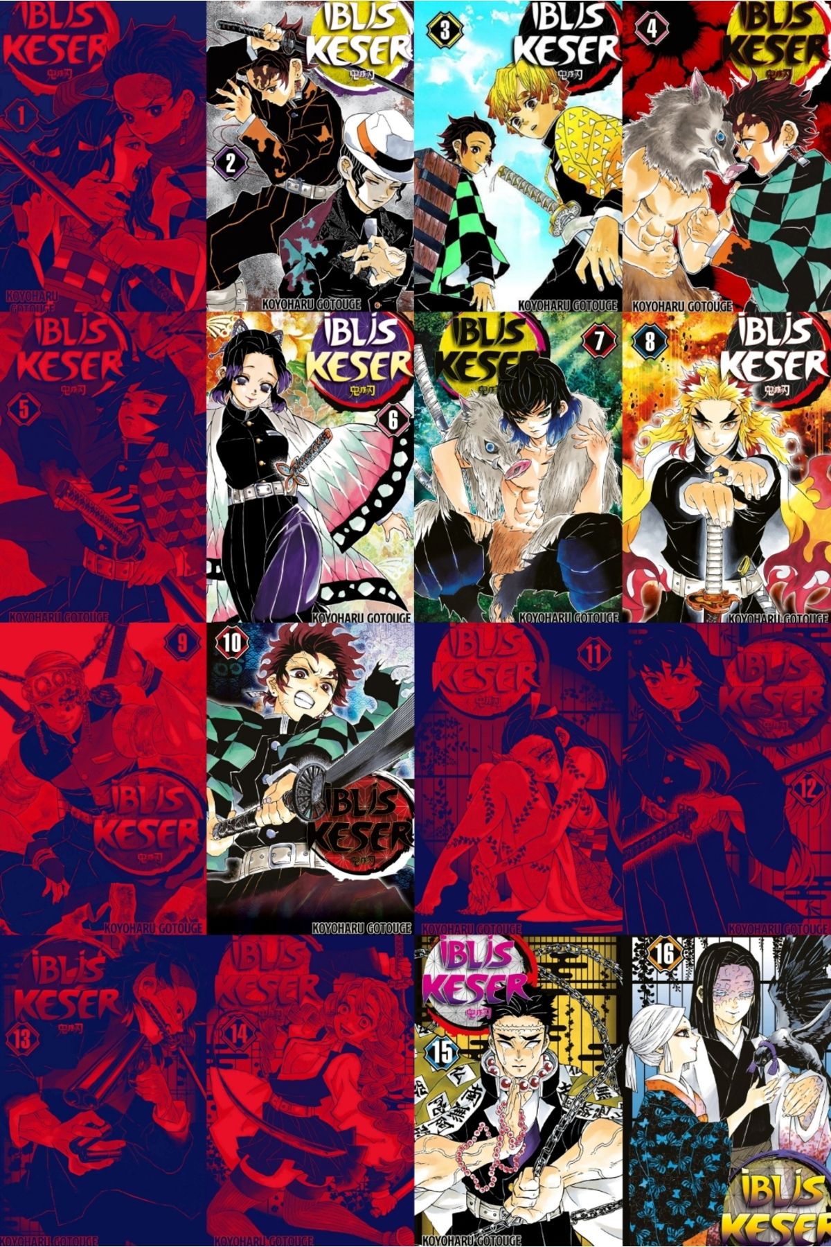 Gerekli Şeyler Yayıncılık İblis Keser (2-4, 6-8, 10, 15, 16) 9 Ciltlik Manga Seti