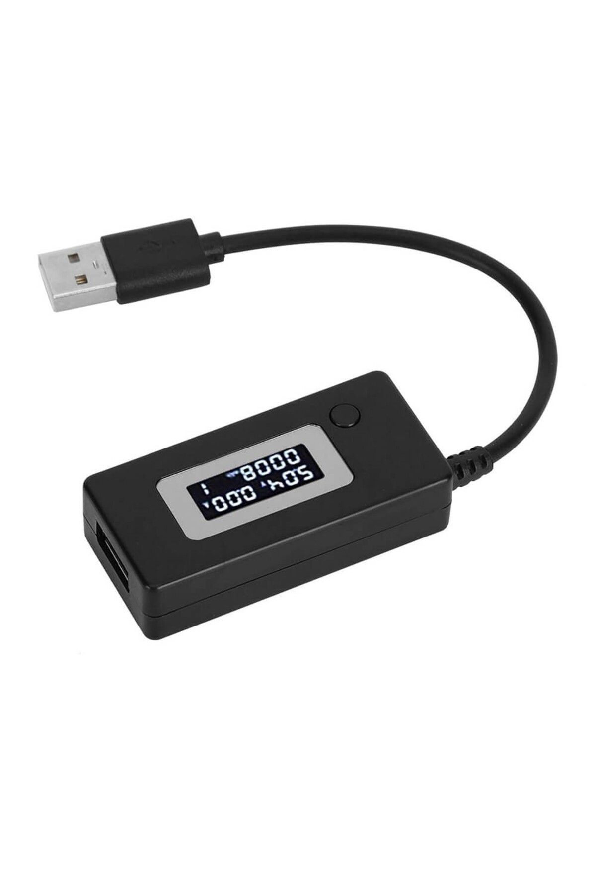Koodmax USB Voltaj ve Akım Ölçer Test Cihazı - LCD Ekranlı 4-30V 0-3A USB Şarj Ölçer Multimetre