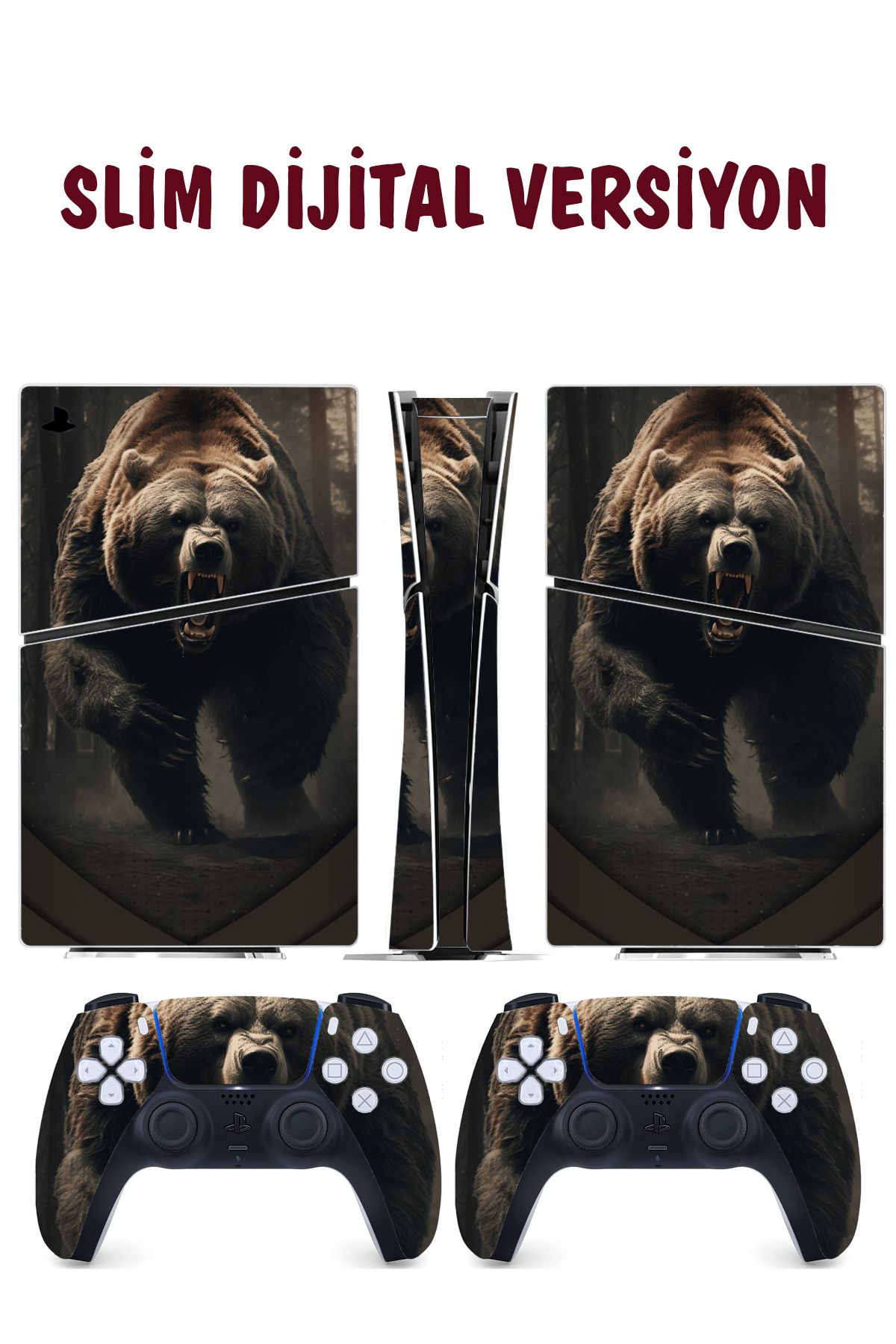 KT Decor Öfkeli Ayı Playstation 5 Full Sticker Kaplama Seti