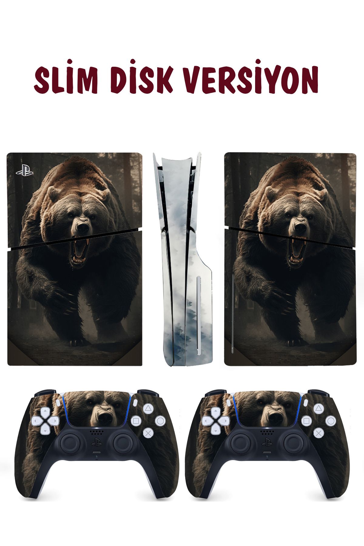 KT Decor Öfkeli Ayı Playstation 5 Full Sticker Kaplama Seti