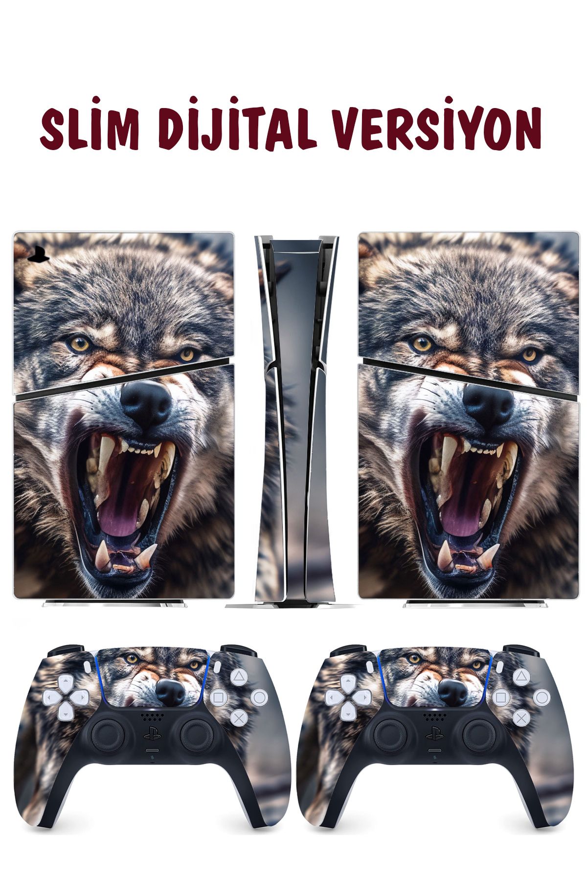 KT Decor Vahşi Kurt Playstation 5 Full Sticker Kaplama Seti