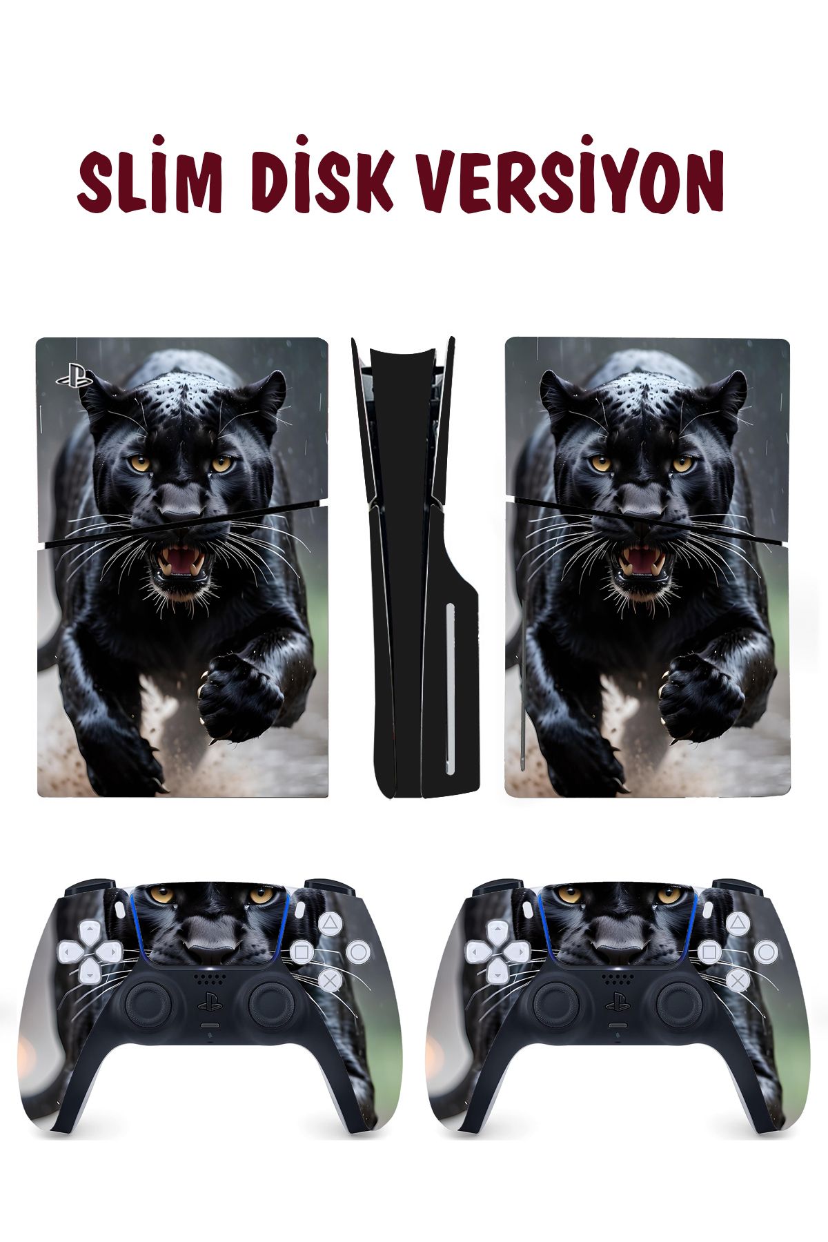 KT Decor Kara Panter Playstation 5 Full Sticker Kaplama Seti