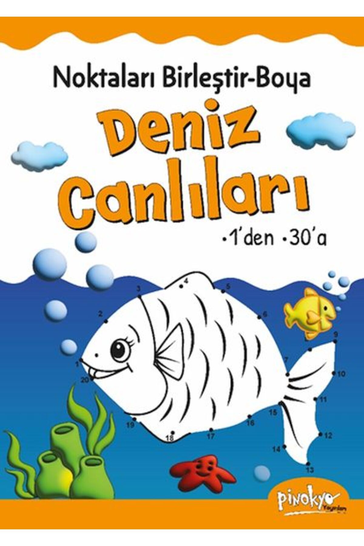 Hak Yayınları Noktaları Birleştir-Boya Deniz Canlıları-1 den 30 a