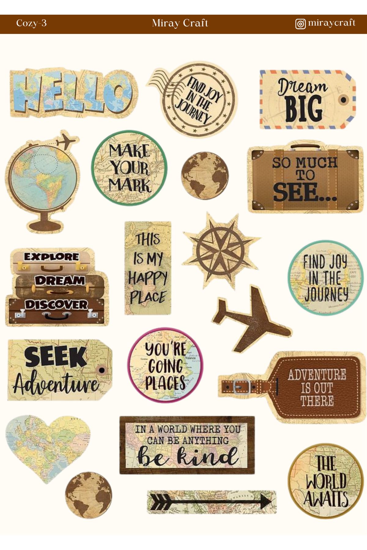 MirayDesign 1 Adet Sıcak ve Huzurlu Anlar Temalı Sticker (12x17 cm) Bullet Journal, Scrapbook, Ajanda vs.