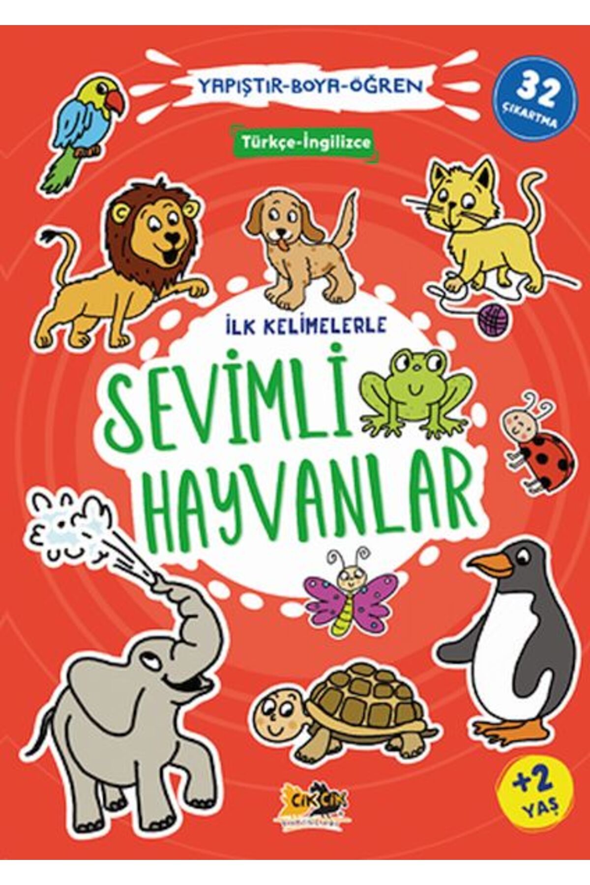 Hak Yayınları İlk Kelimelerle Sevimli Hayvanlar Yapıştır-Boya-Öğren